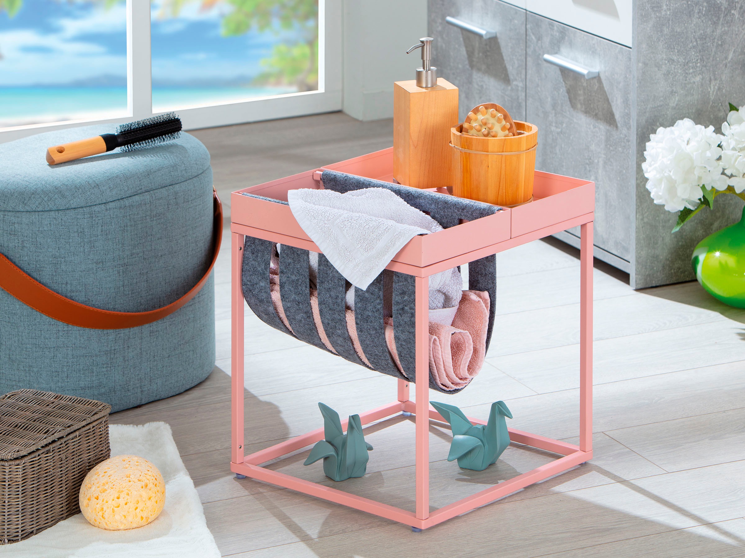 Inter Link Beistelltisch »Club NY« mit praktischem Ablagefach aus Filz