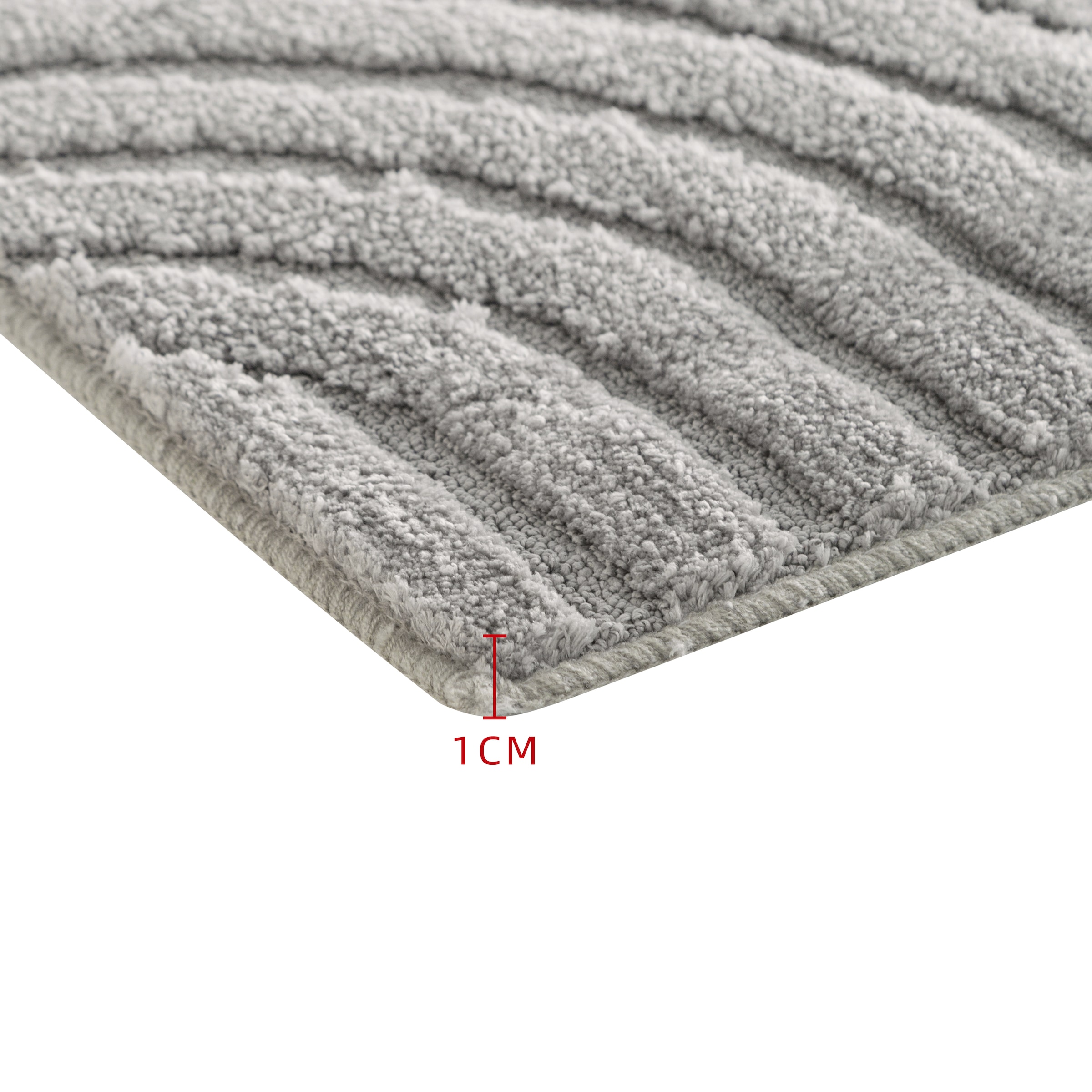 my home Badematte »Regona Scandi, Badvorleger, Badezimmer Teppich, Duschvorleger«, rutschhemmend beschichtet, strapazierfähig, Badteppich, Uni Farben, Hoch-Tief-Effekt, modernes Muster, Zen