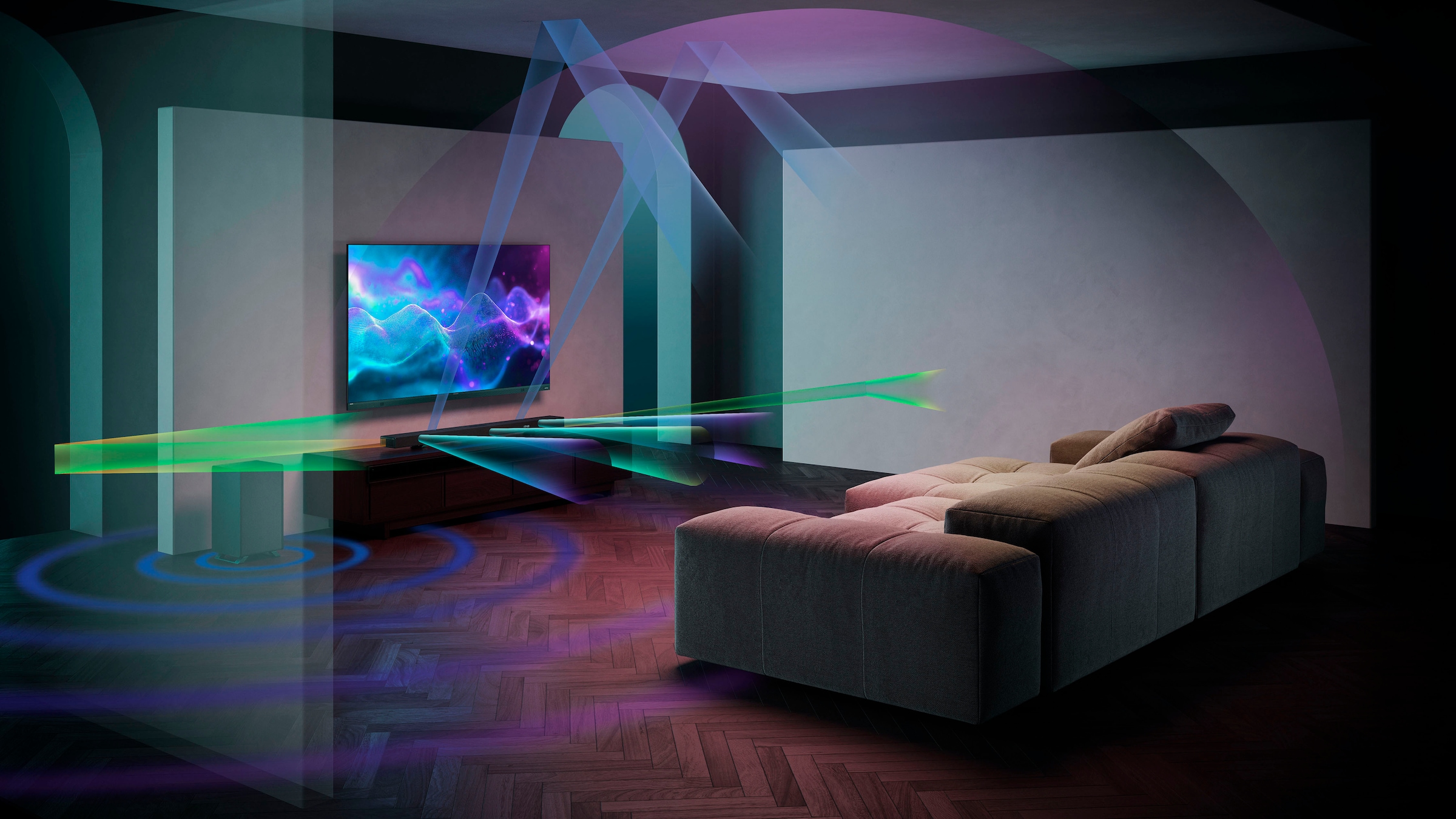 Sharp Soundbar »HT-SBW55121 5.1.2 Dolby Atmos®/DTS:X® mit Drahtlos-Subwoofer«