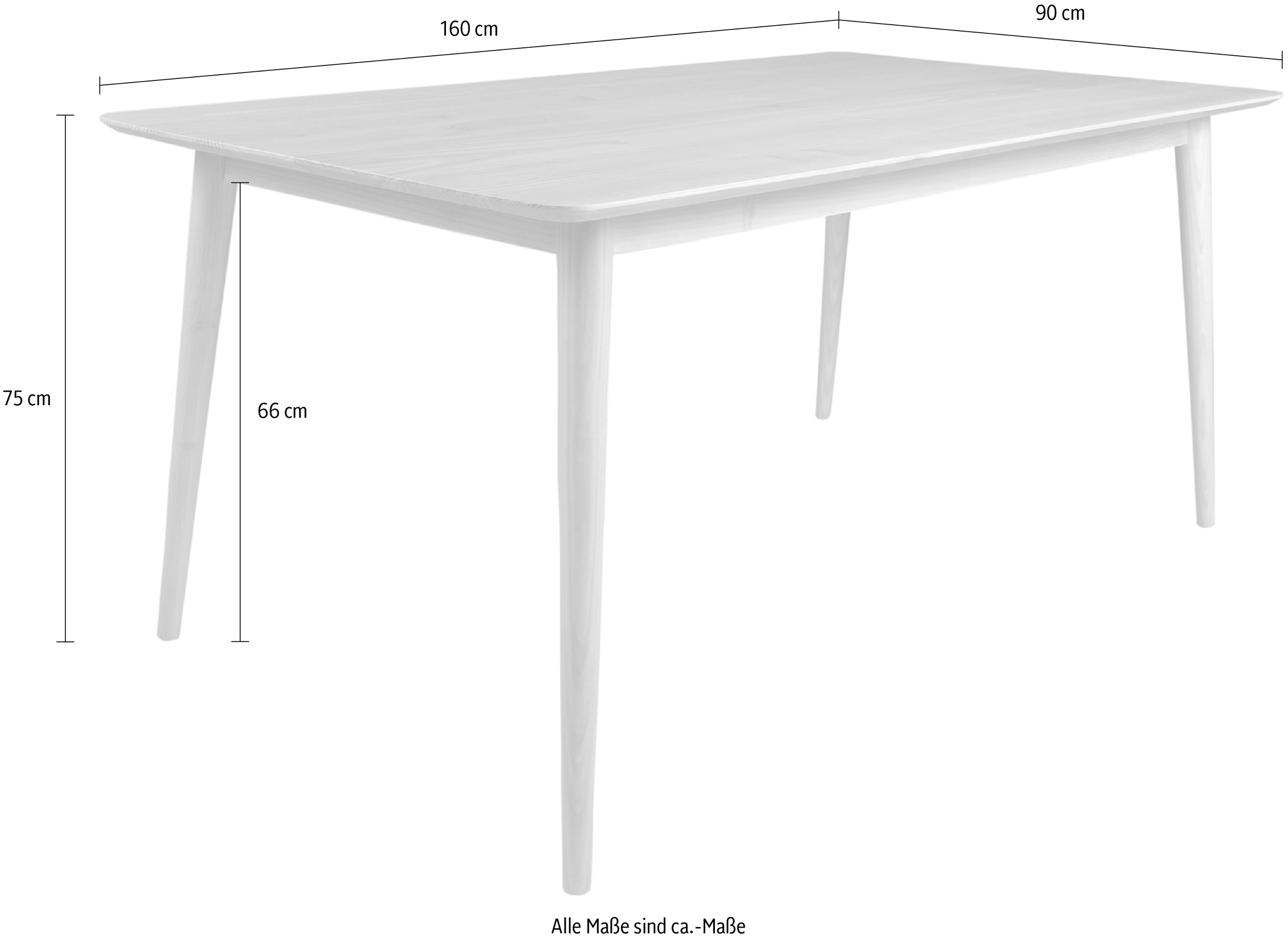 SIT Esstisch, mit sichtbarer Maserung