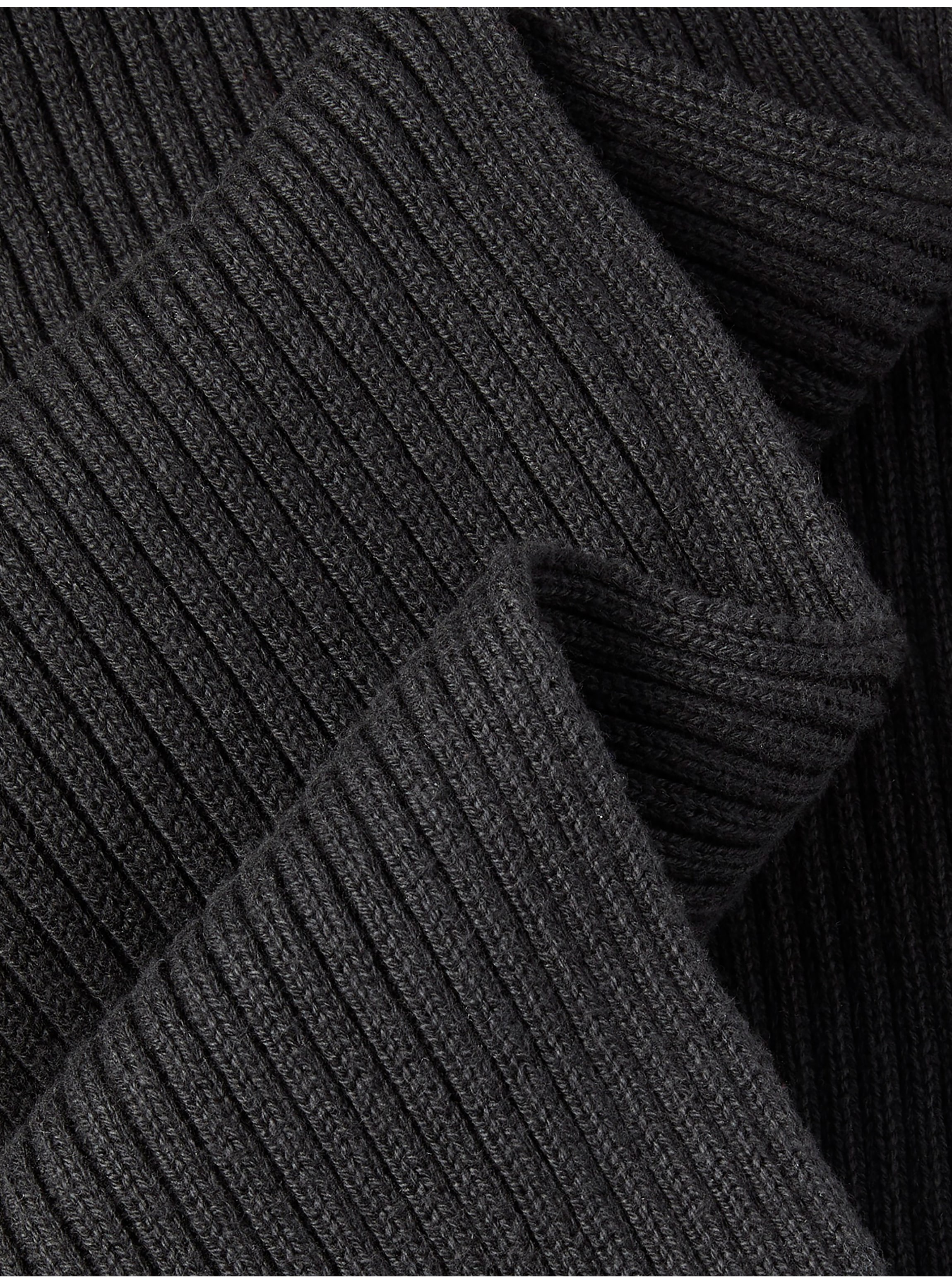 Calvin Klein Strickschal »PATCH CHUNKY RIB CTN KNIT SCARF« Regular fit mit Markenlogo