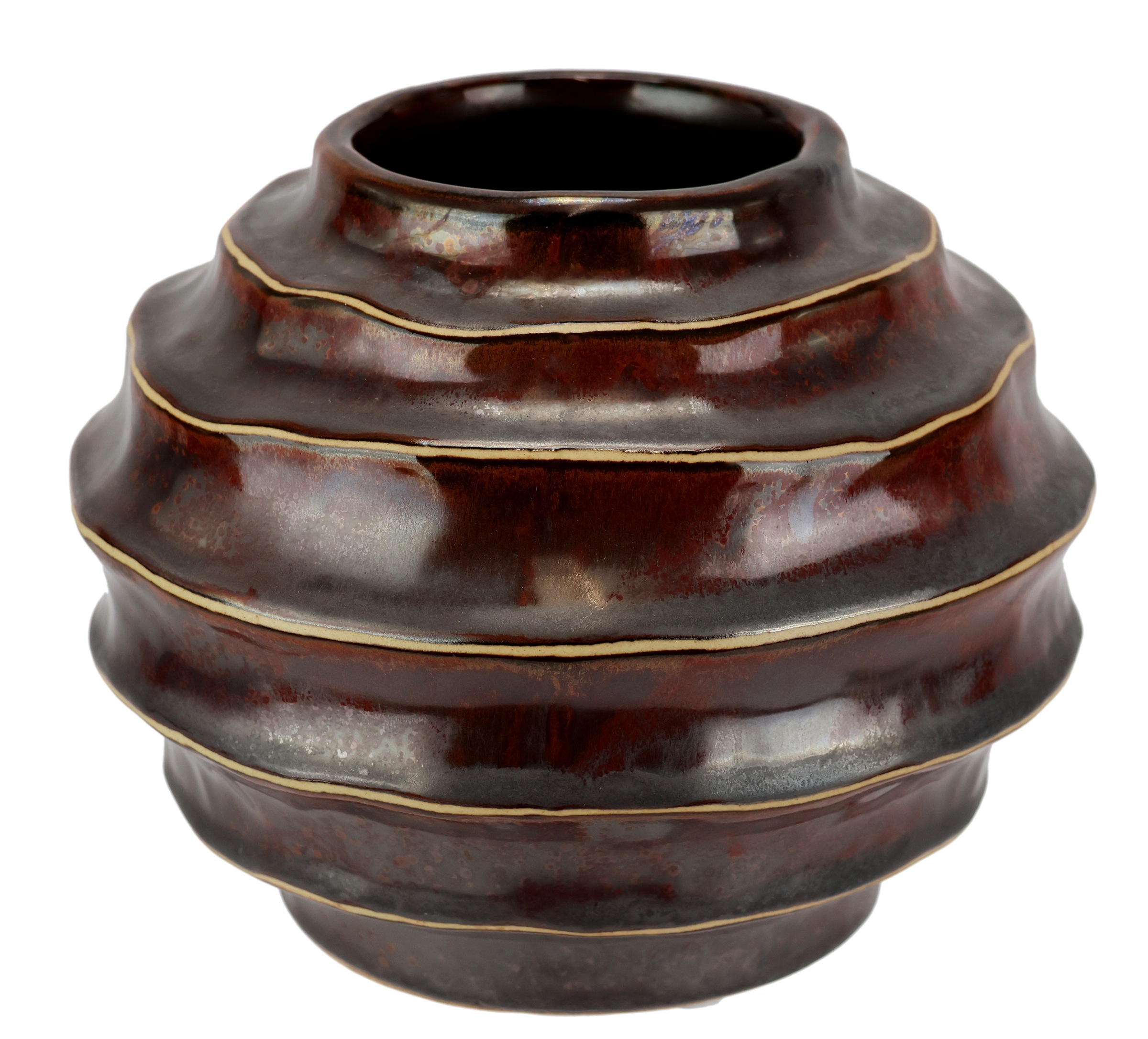 I.GE.A. Dekovase »Vase aus Keramik«, (1 St.), Dekovase Blumenvase Modern für Tischdeko Tischvase Deko Trockenblume