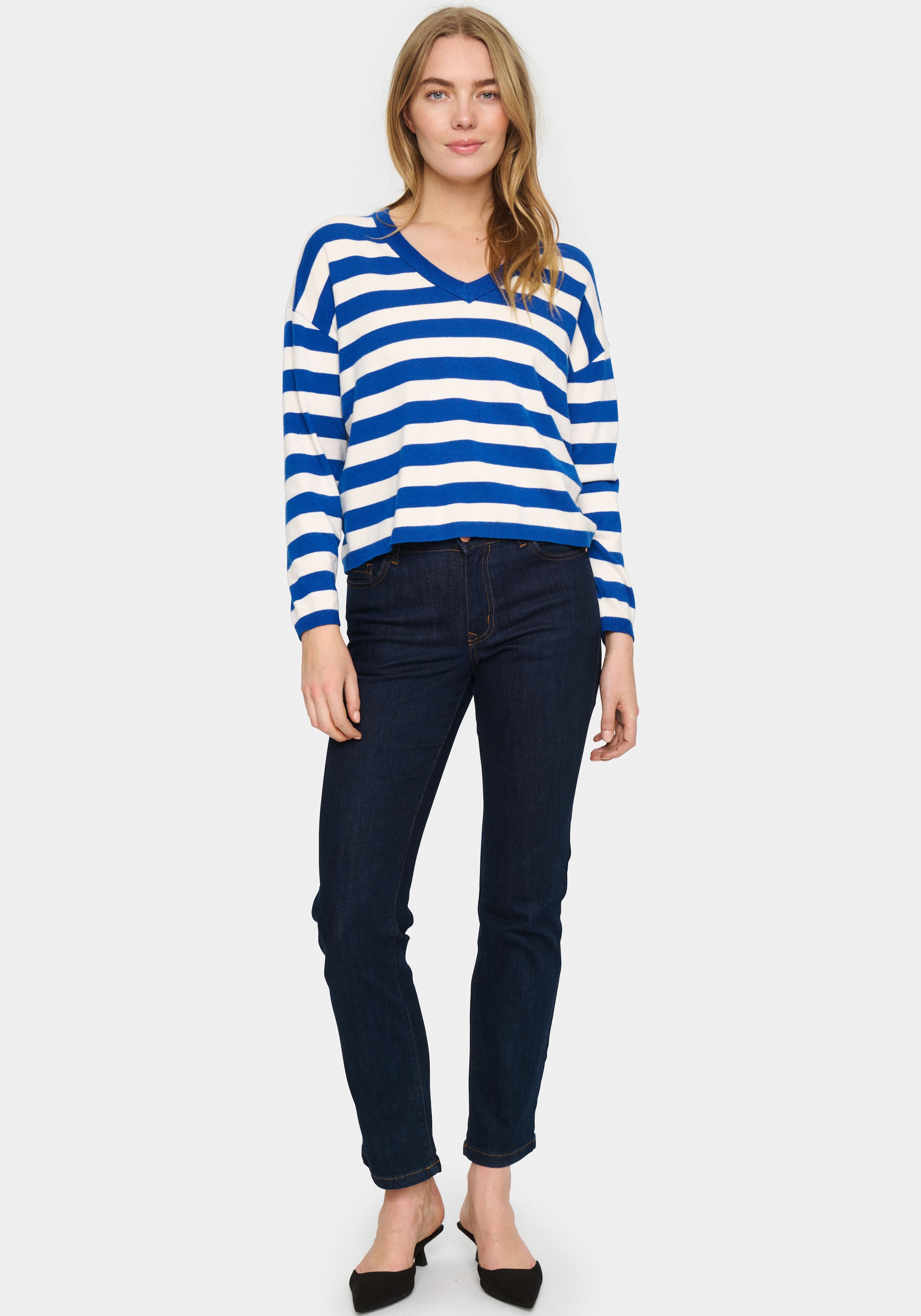 Saint Tropez Strickpullover »FikamSZ V-Neck«