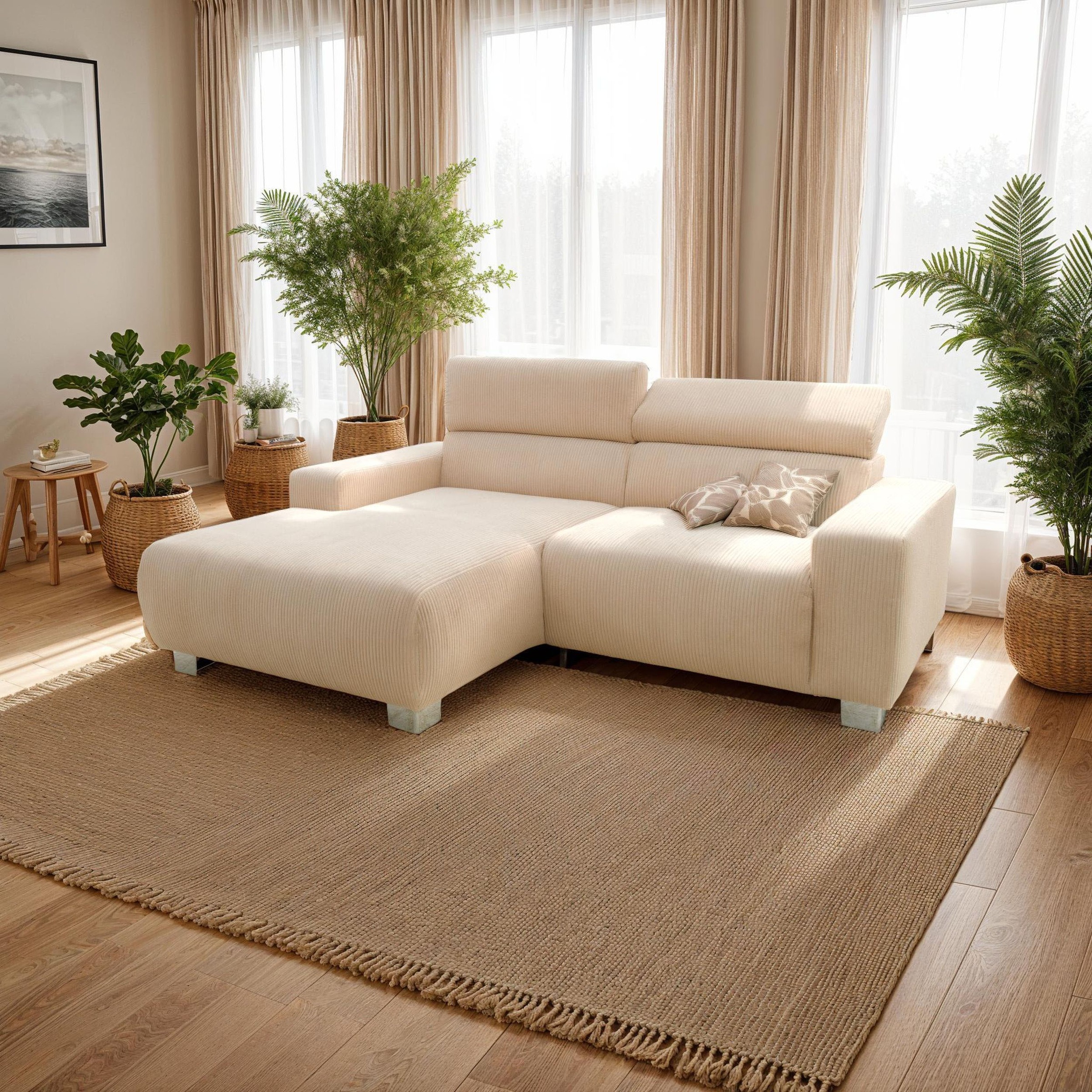DOMO collection Ecksofa »100030 inkl. Kopfteilverstellung, guter Sitzkomfor günstig online kaufen