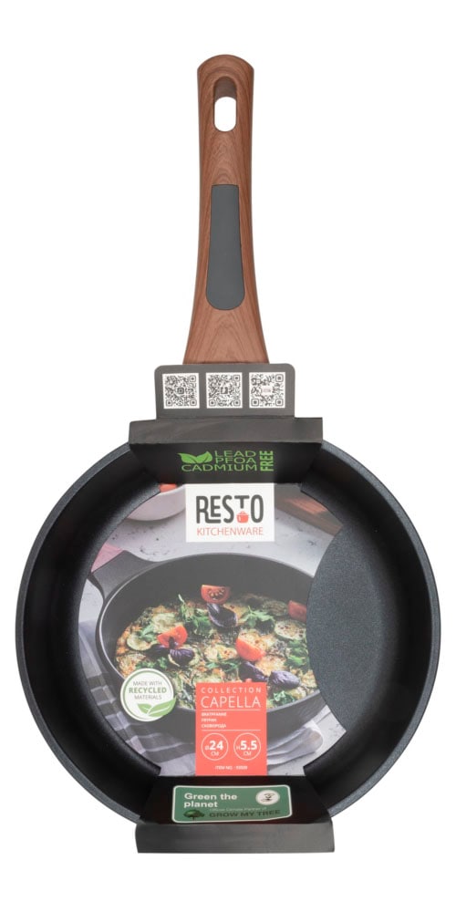 RESTO Kitchenware Bratpfanne »Capella, Pfanne antihaftbeschichtet und spülmaschinenfest«, Aluminiumguss, (1 tlg.), Schmorpfanne mit einzigartigem 3D-Design