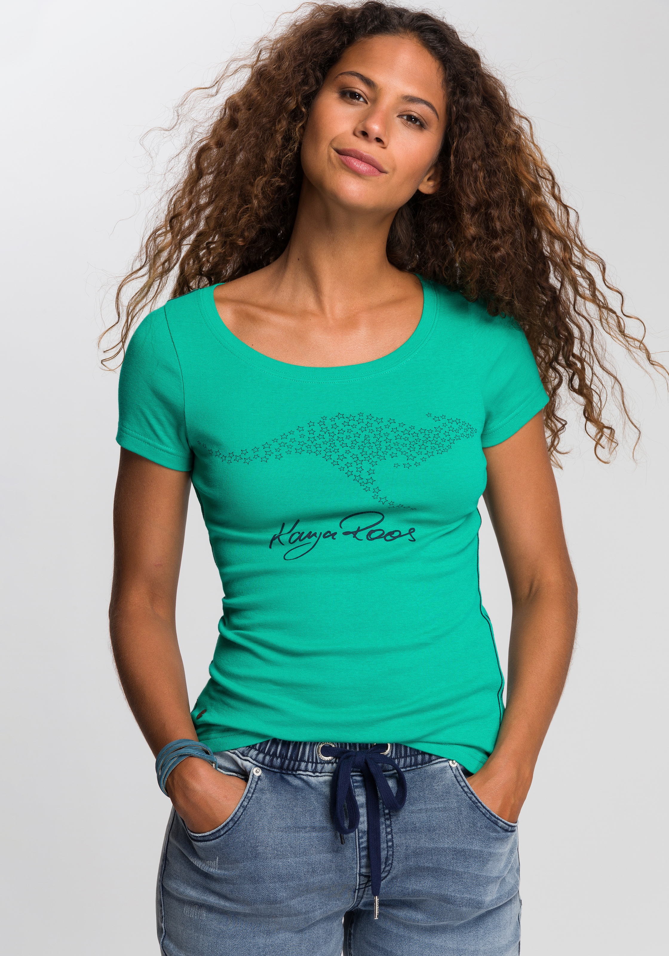 KangaROOS T-Shirt, mit großem Online-Shop Label-Druck im bestellen