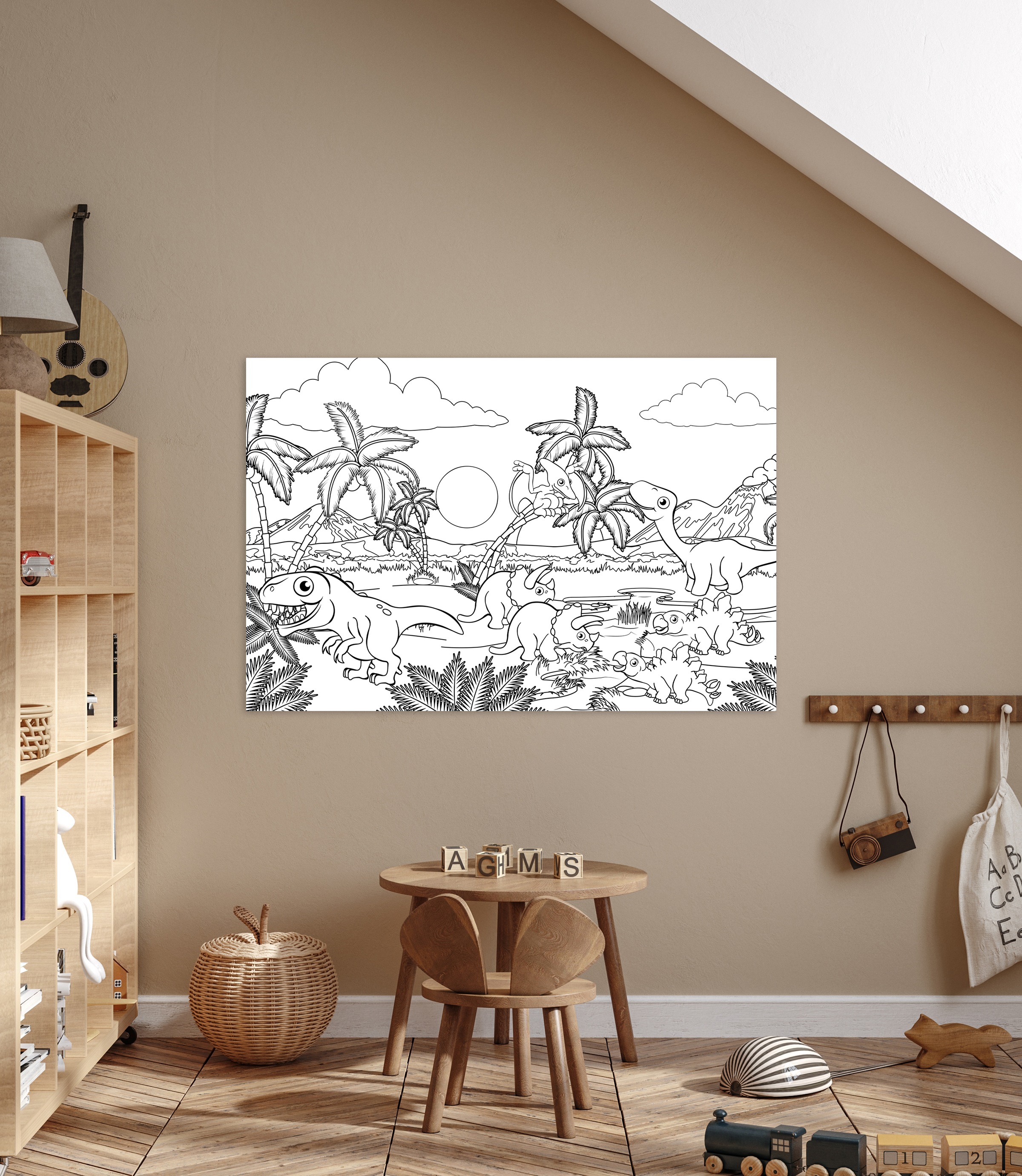 queence Bild »Dinosaurier und Palmen« Baum   Baumbilder   Blätter   Bäume günstig online kaufen