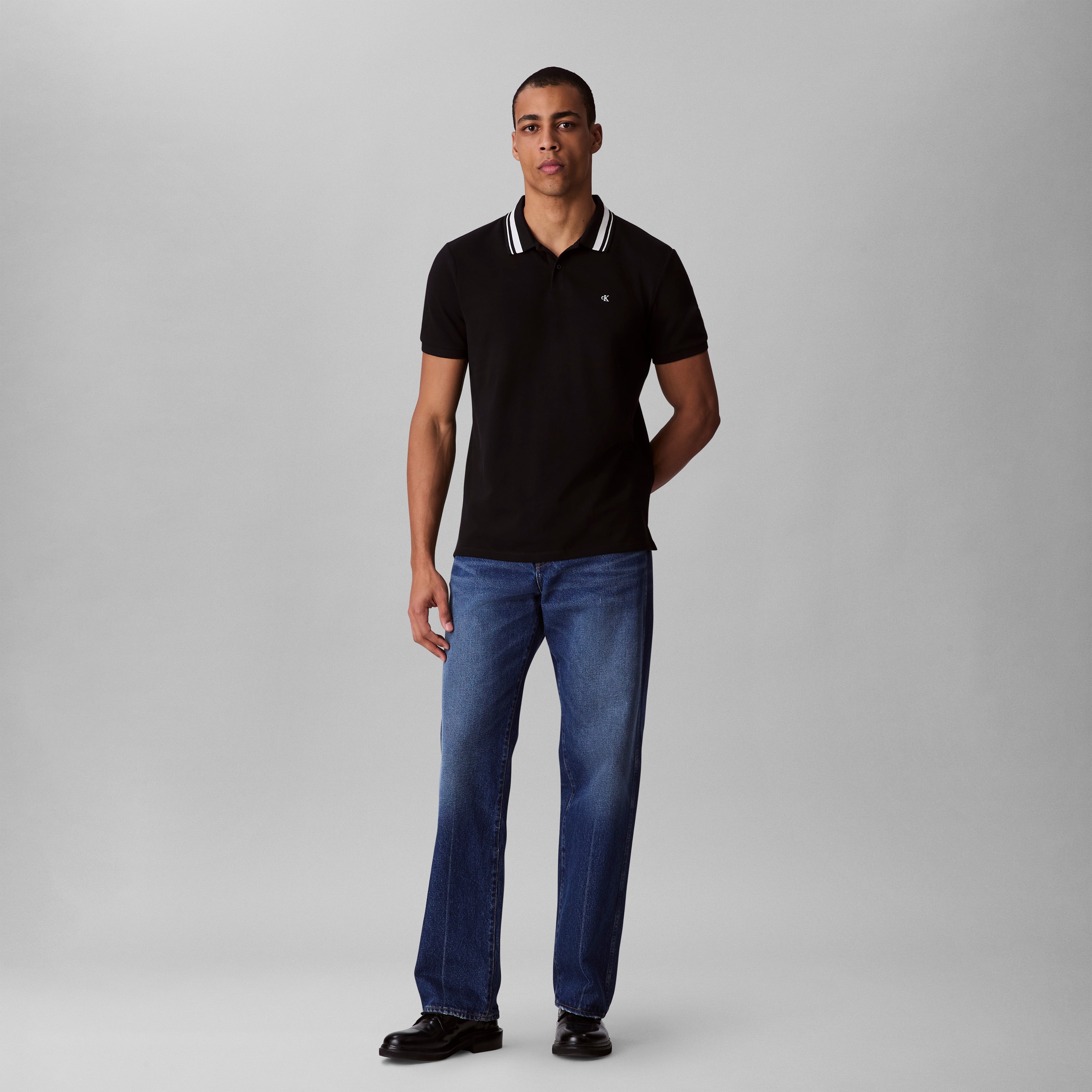 Calvin Klein Jeans Poloshirt »SS CSL PQ CLSSC TPPD«, Mit Rundhalsausschnitt