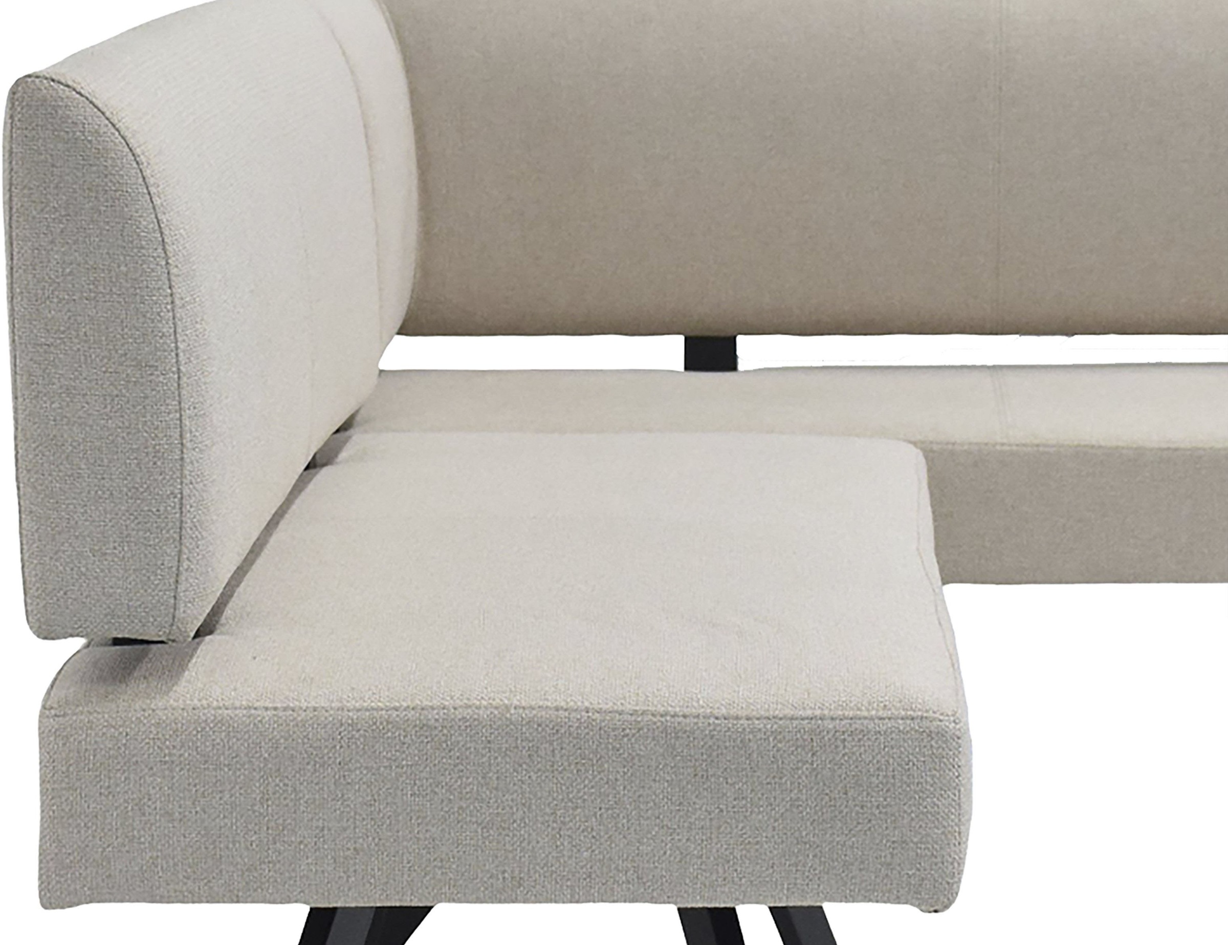 byLIVING Eckbank »TORONTO« Webstoff, bis 160 kg, Taschenfederkern, 4-Fußgestell, 3 Sitzplätze