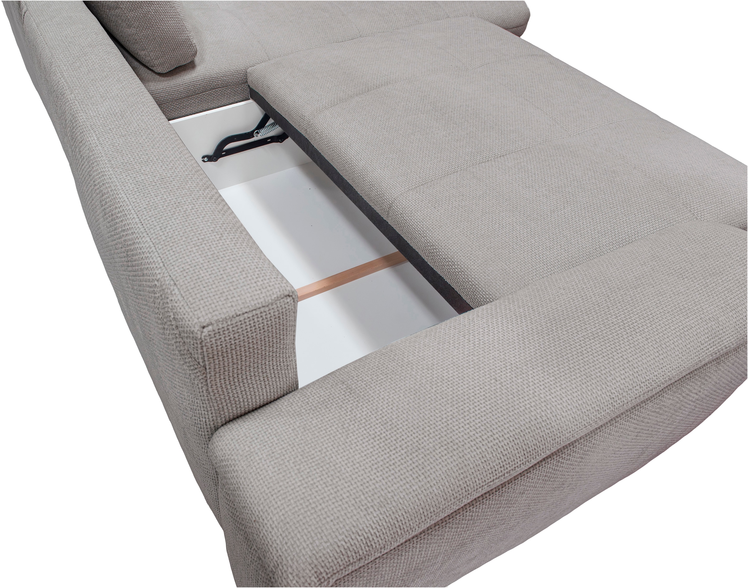 exxpo - sofa fashion Ecksofa »Casa Grande inkl. Bettfunktion & Bettkasten, bequem« Breite 268cm, L-Form, guter Sitzkomfort, große Liegefläche