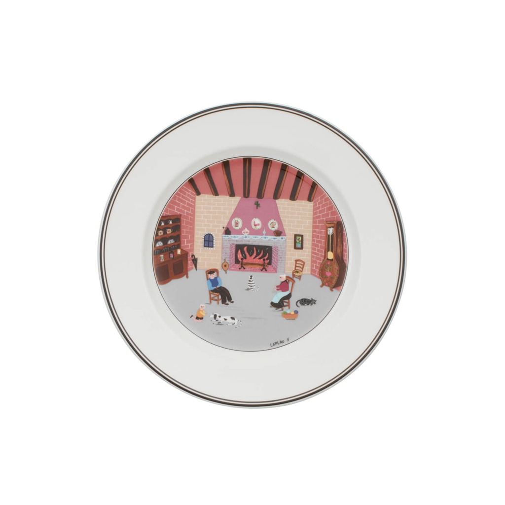 Villeroy & Boch Frühstücksteller »Frühstücksteller Kamin Design Naif ø 21 c günstig online kaufen
