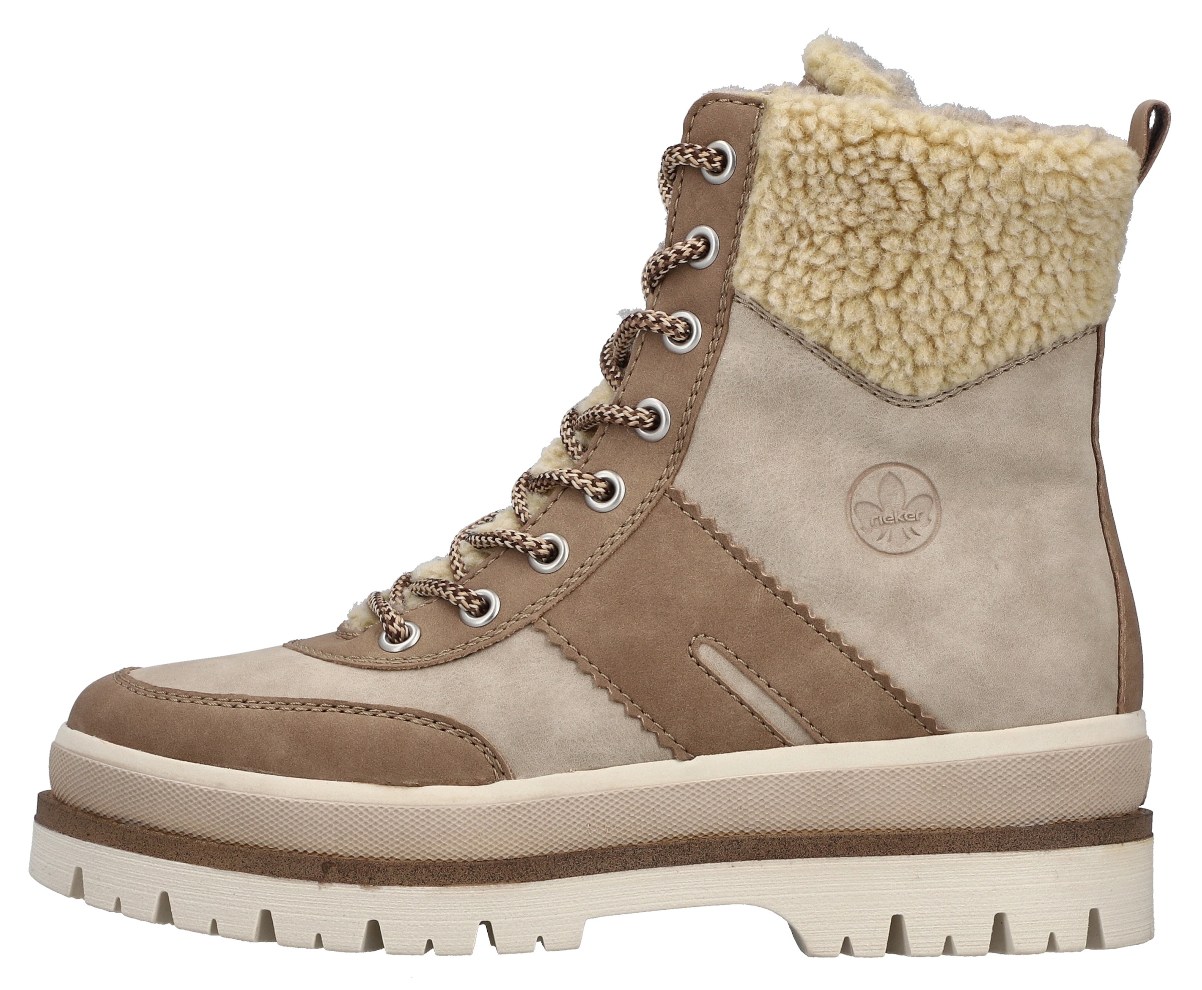 Rieker Winterstiefelette, Plateauboots, Winterboots, Schnürboots mit Innenreißverschluss