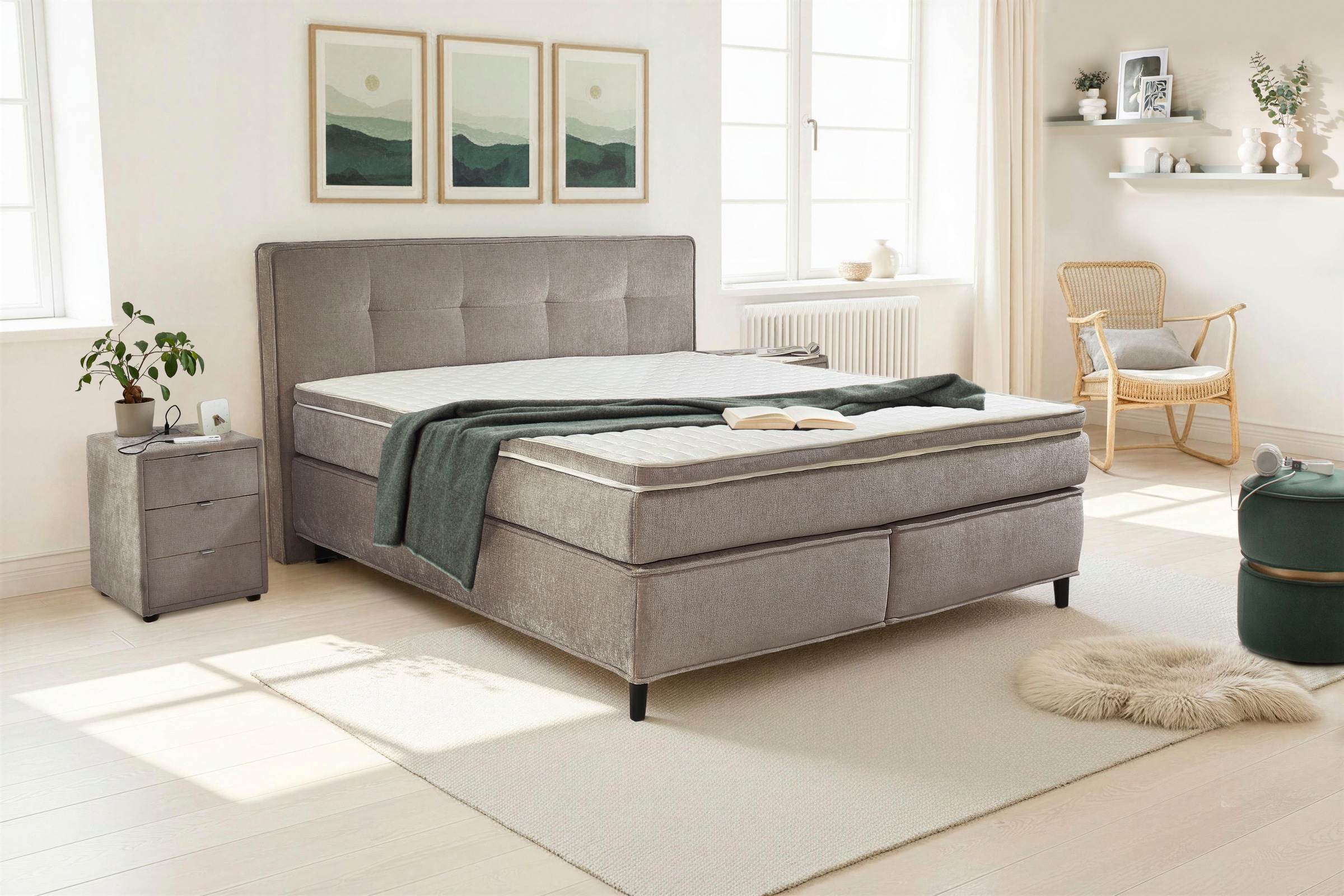 Jockenhöfer Gruppe Boxspringbett »Capello, 7-Zonen-TTFK-Matratze« KS-Topper günstig online kaufen