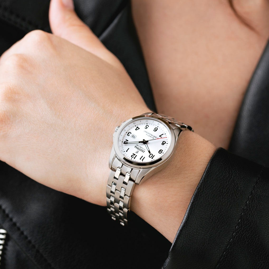 Festina Quarzuhr »Calendario Titanium«, Armbanduhr, Damenuhr, analog, Tag