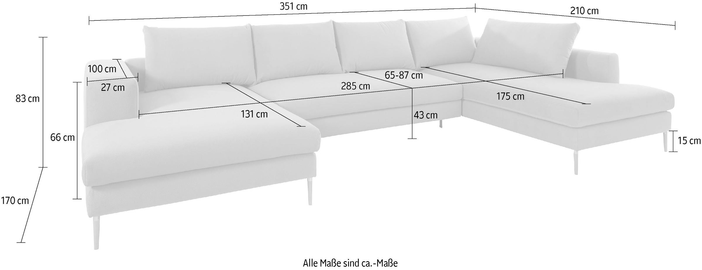 OTTO products Wohnlandschaft »Finnja, U-Form«