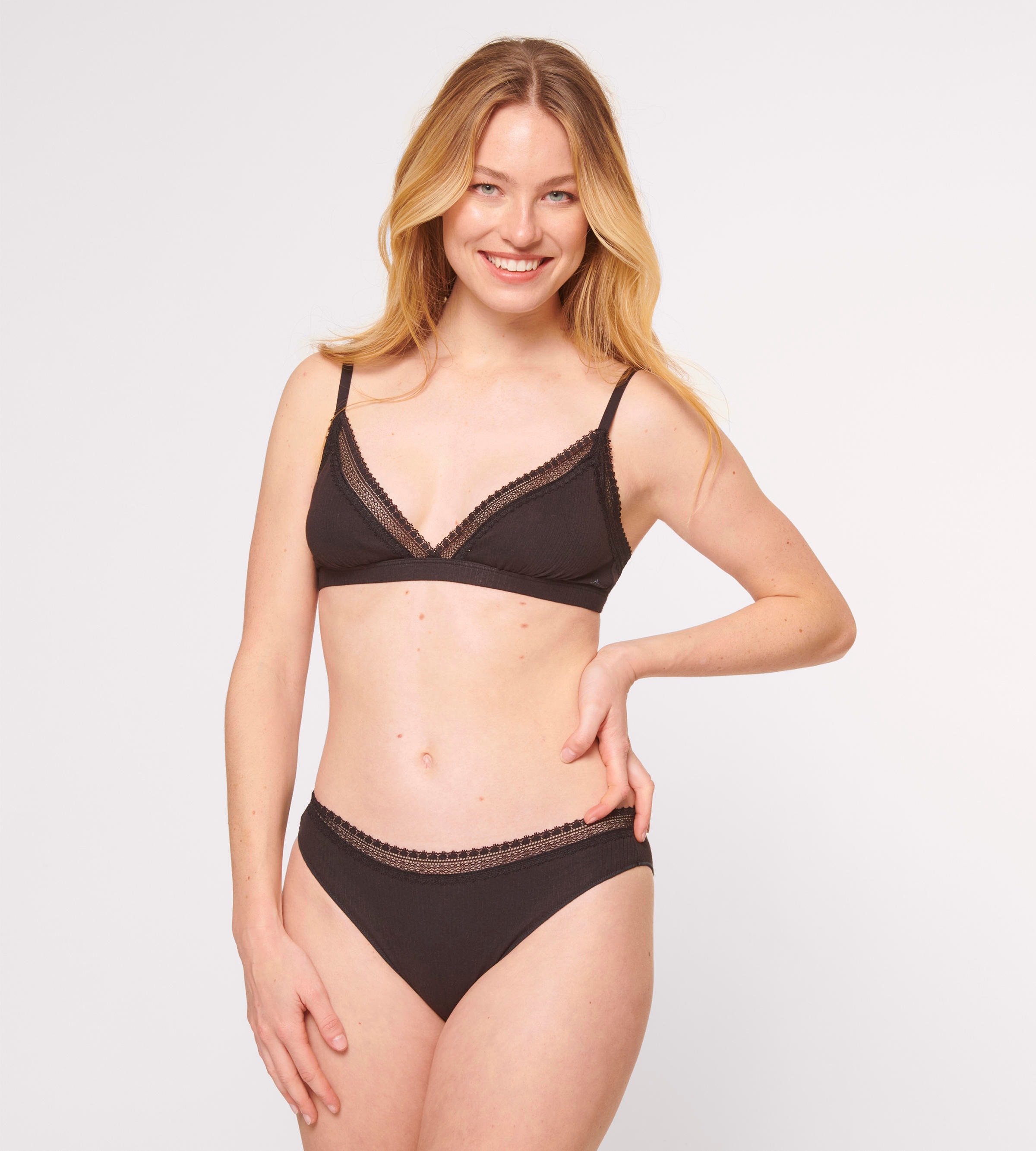 sloggi Slip »GO Ribbed R Tai C2P«, (2er Pack), weiche Rippware mit Spitzenbesatz
