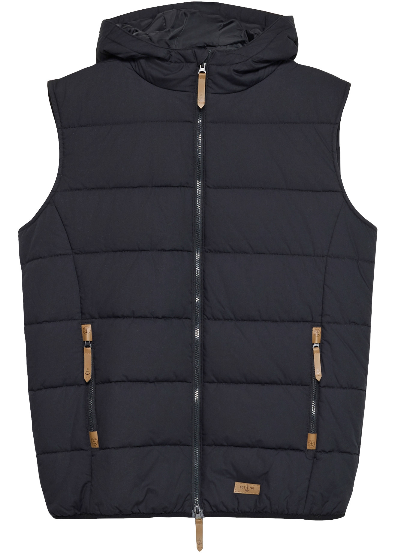 bonprix Steppweste im Casual-Stil, aus Baumwolle, Regular Fit, mit Stehkragen
