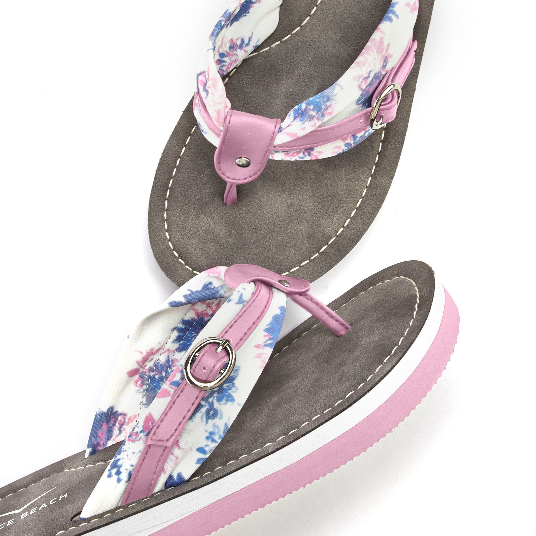 Venice Beach Badezehentrenner, Sandale, Pantolette, Badeschuh, Flip Flop mit modischem Print VEGAN