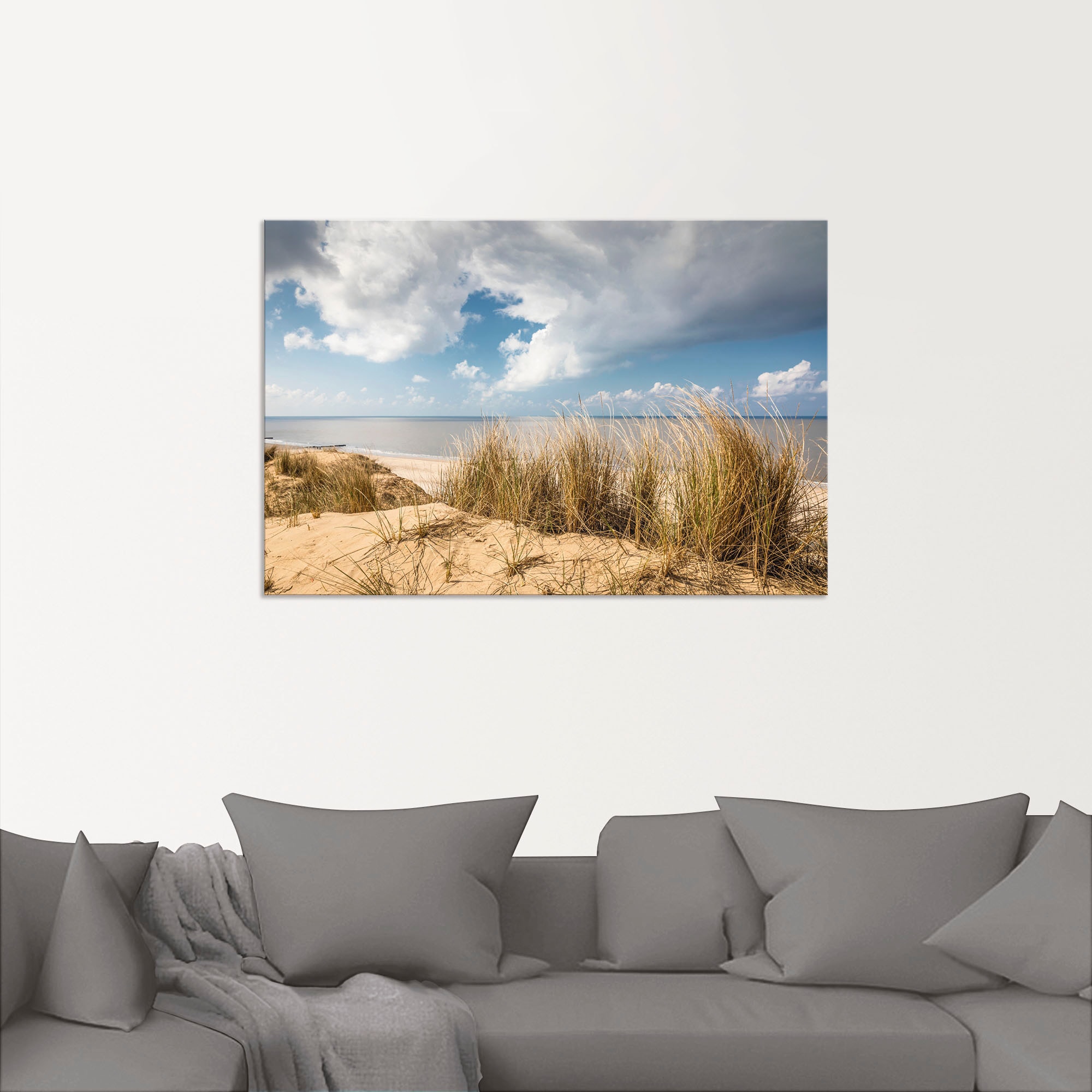 Artland Wandbild "Weg durch die Dünen am Roten Kliff", Strandbilder, (1 St. günstig online kaufen