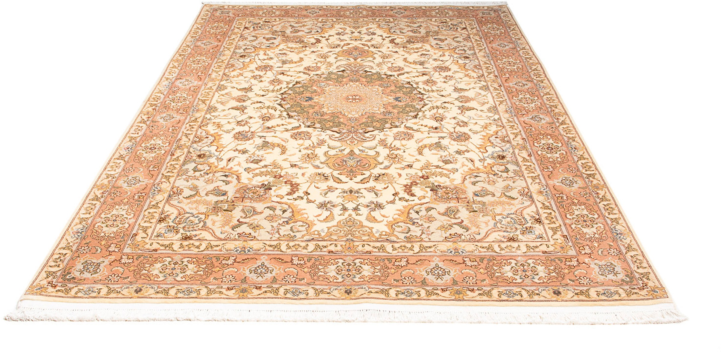 morgenland Orientteppich »Perser - Täbriz - Royal - 244 x 168 cm - beige«, günstig online kaufen