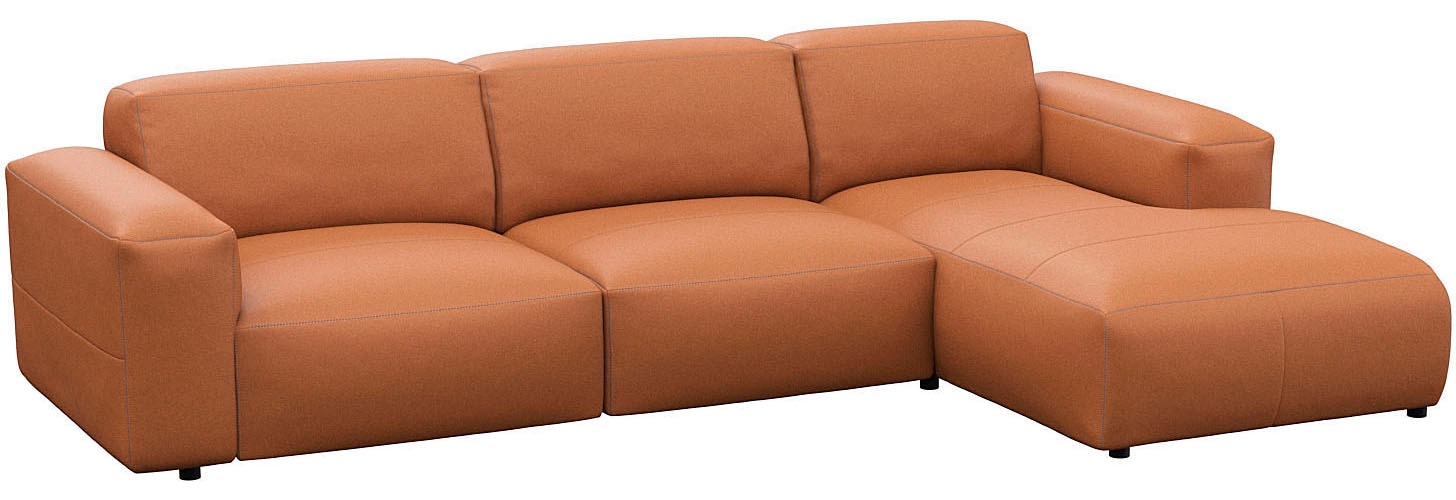 FLEXLUX Ecksofa »Lucera bequem und komfortabel durch hochwertigen Sitzaufbau, L.Form«, modern & anschmiegsam, Kaltschaum, Stahl-Wellenunterfederung