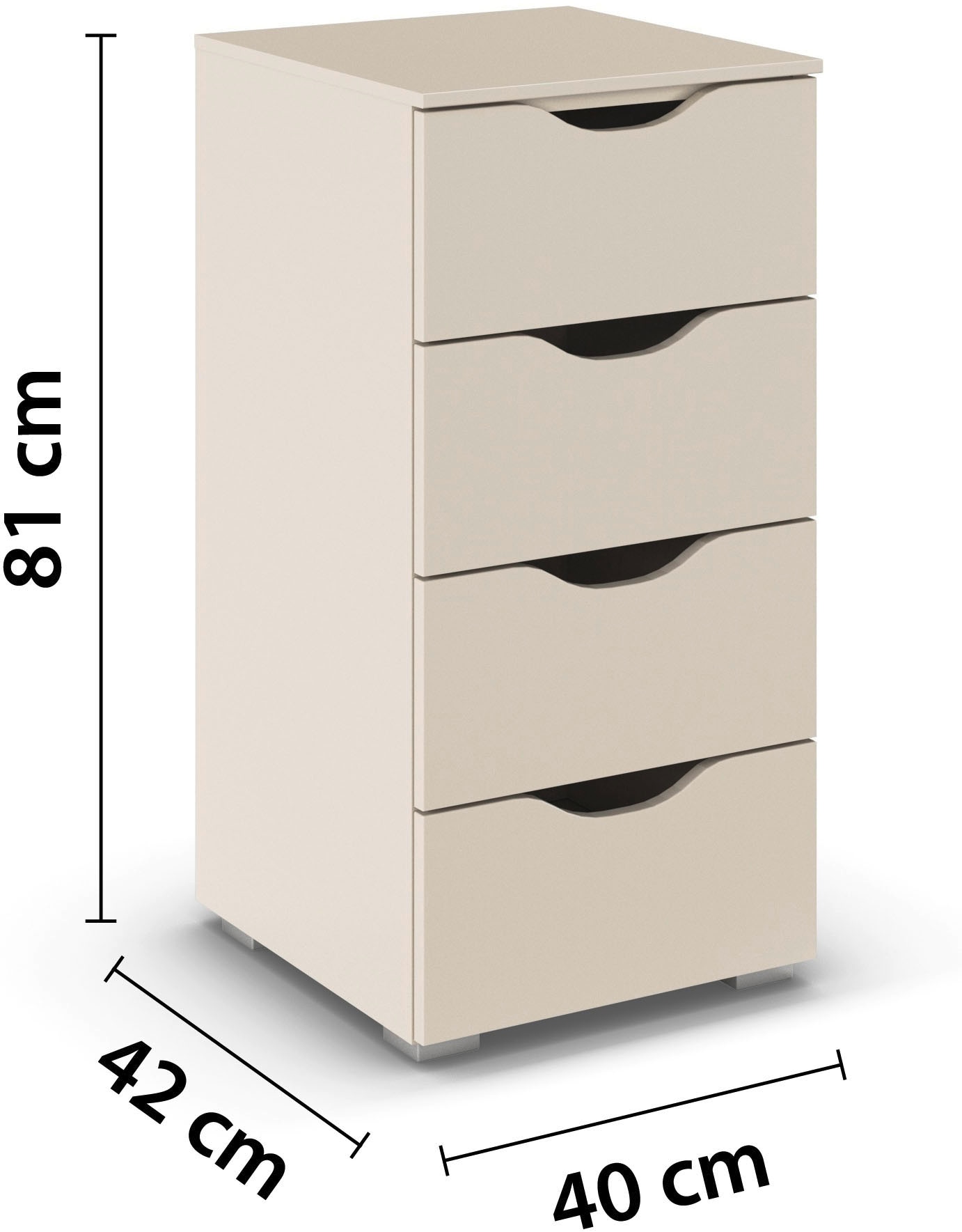 rauch Schubkastenkommode »Kommode Sideboard Schubladenkommode Landhausstil MARLENE« Breite 40 cm,  mit 4 geräumigen Schubladen und Soft-Close-Funktion MADE IN GERMANY