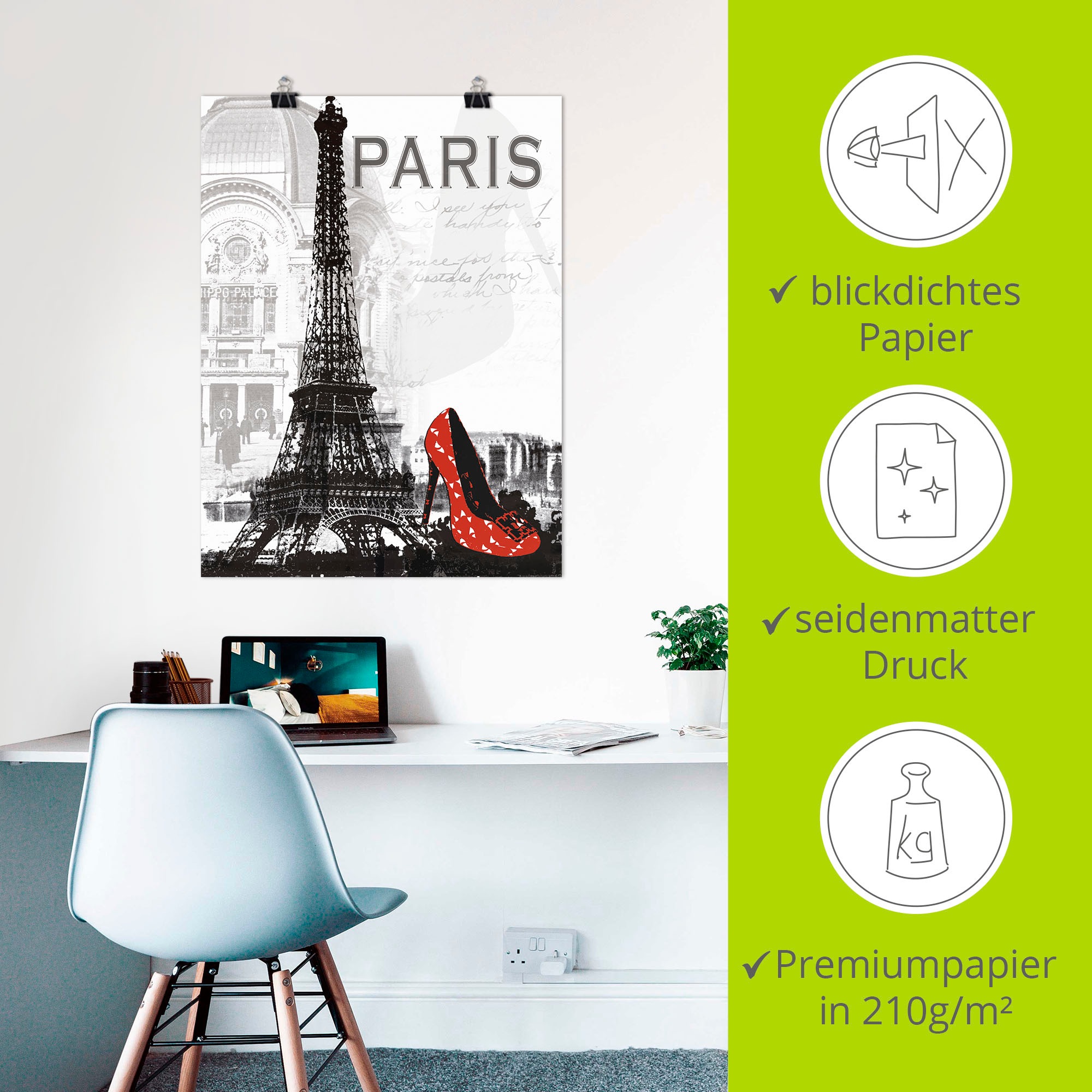 Artland Wandbild »Paris - Chic« Gebäude 1 Stk. tlg. als Alubild, Outdoorbild, Leinwandbild, Poster, Wandaufkleber