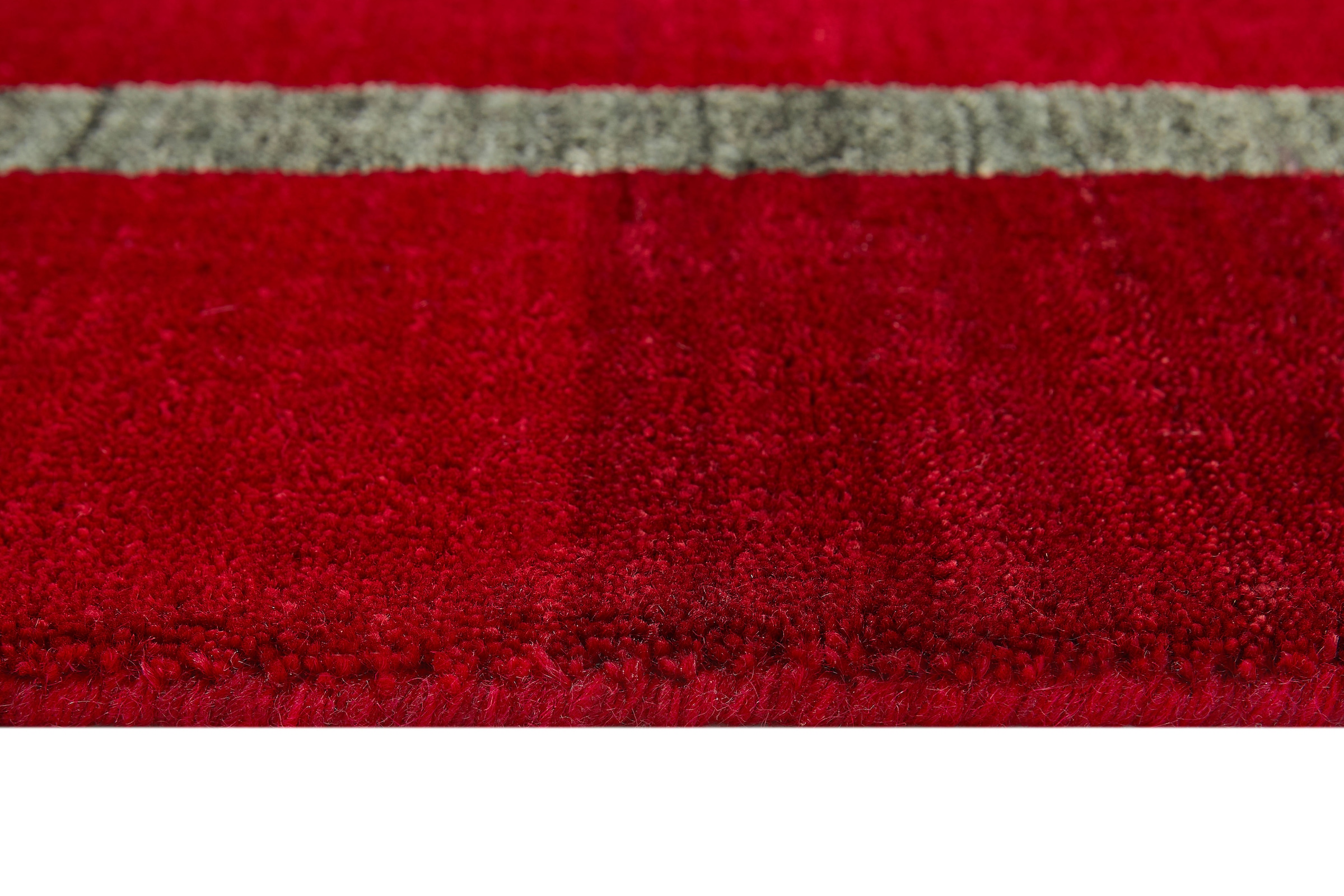 LUXOR living Wollteppich »Rosario«, rechteckig, 10 mm Höhe, reine Wolle, handgeknüpft, Uni-Farben, mit Bordüre