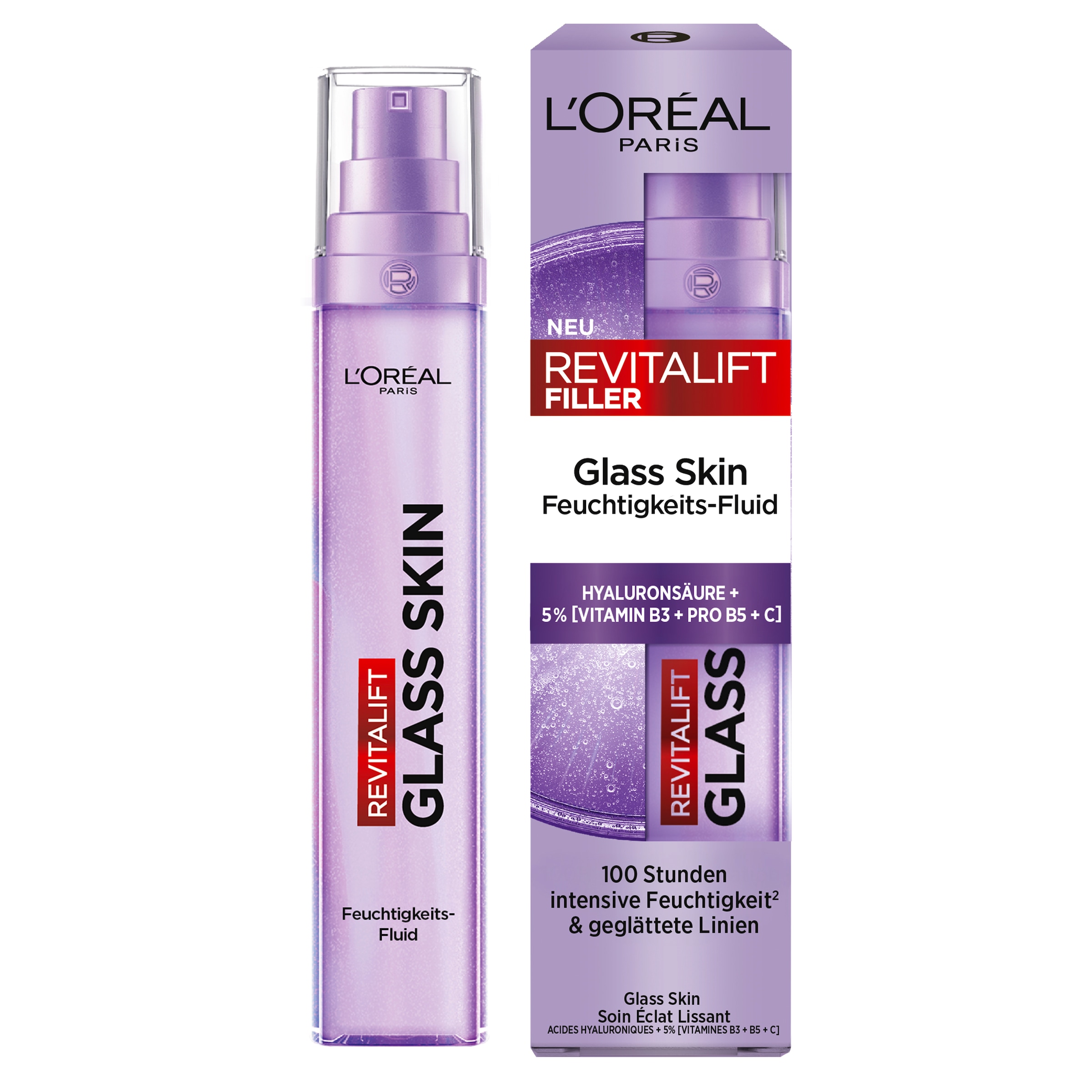 L'ORÉAL PARIS Gesichtsfluid »REVITALIFT GLASS SKIN FEUCHTIGKEITSFLUID« glättet die Hautoberfläche für eine glowy Ausstrahlung
