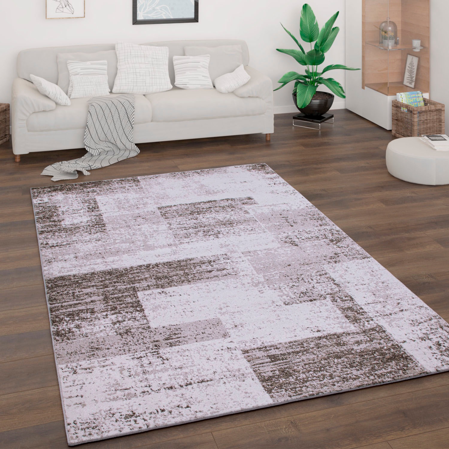 Paco Home Teppich »Bari 873«, rechteckig, 13 mm Höhe, Kurzflor, Patchwork D günstig online kaufen