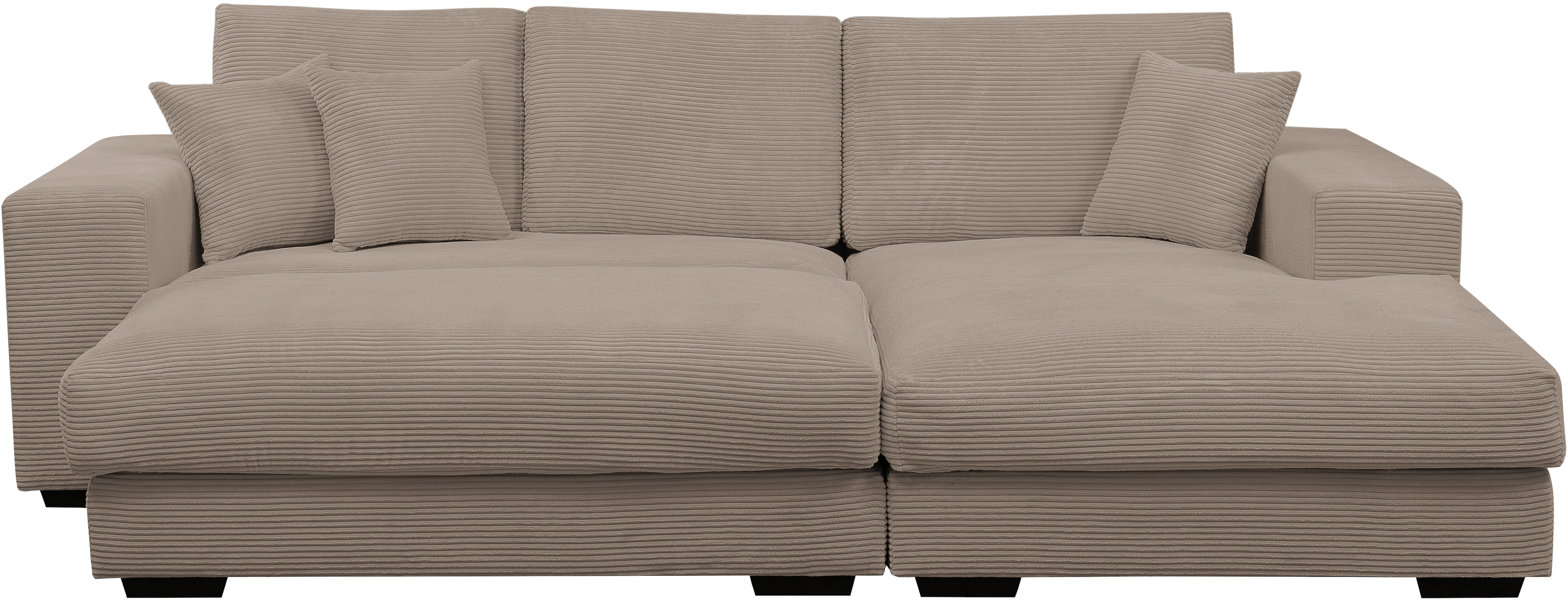 WERK2 Polstergarnitur »Eden L-Form + Hocker. Mega Couch Breite 286cm, Cord« günstig online kaufen