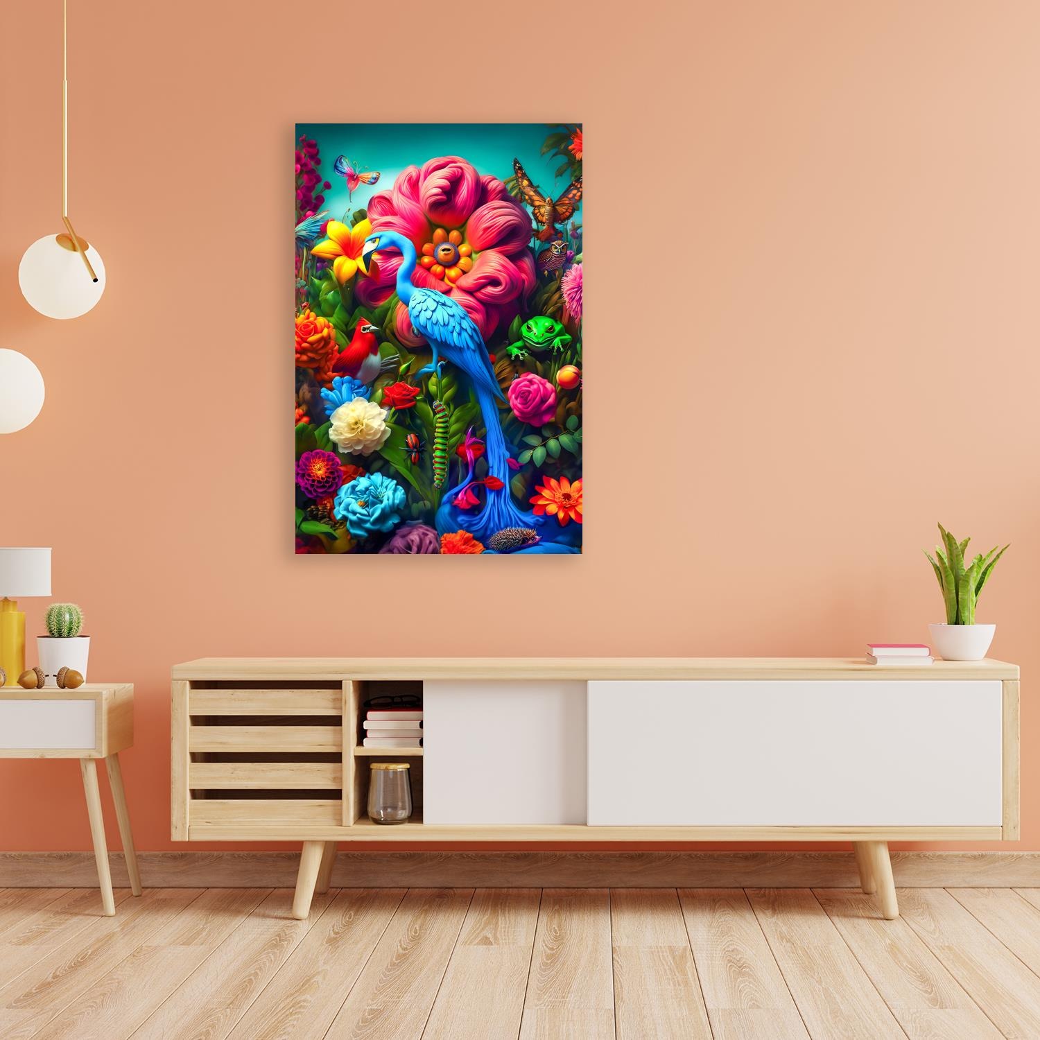 queence Acrylglasbild »Plastischer Garten Eden - Katharina Kolenda«, Vögel- günstig online kaufen