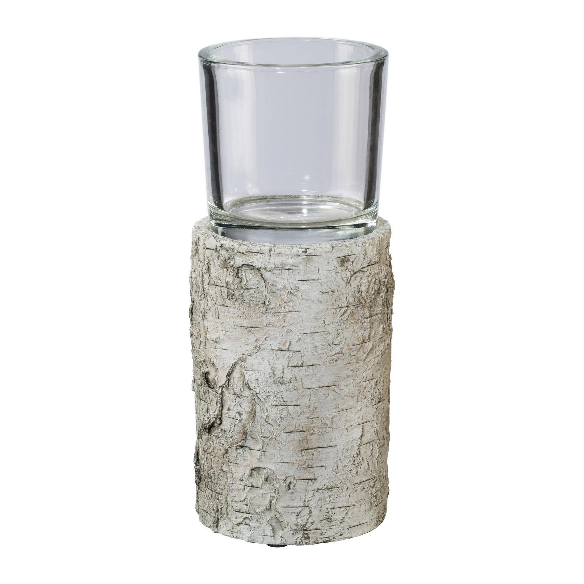 Creativ home Windlicht, (Set, 2 St.), Holzoptik