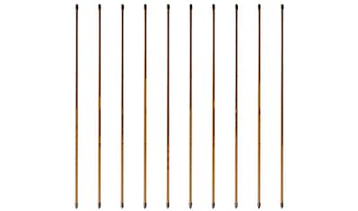 Rankhilfe, (Set, 10 St.), Stahlpflanzstäbe in Bambusoptik, H: 150 cm