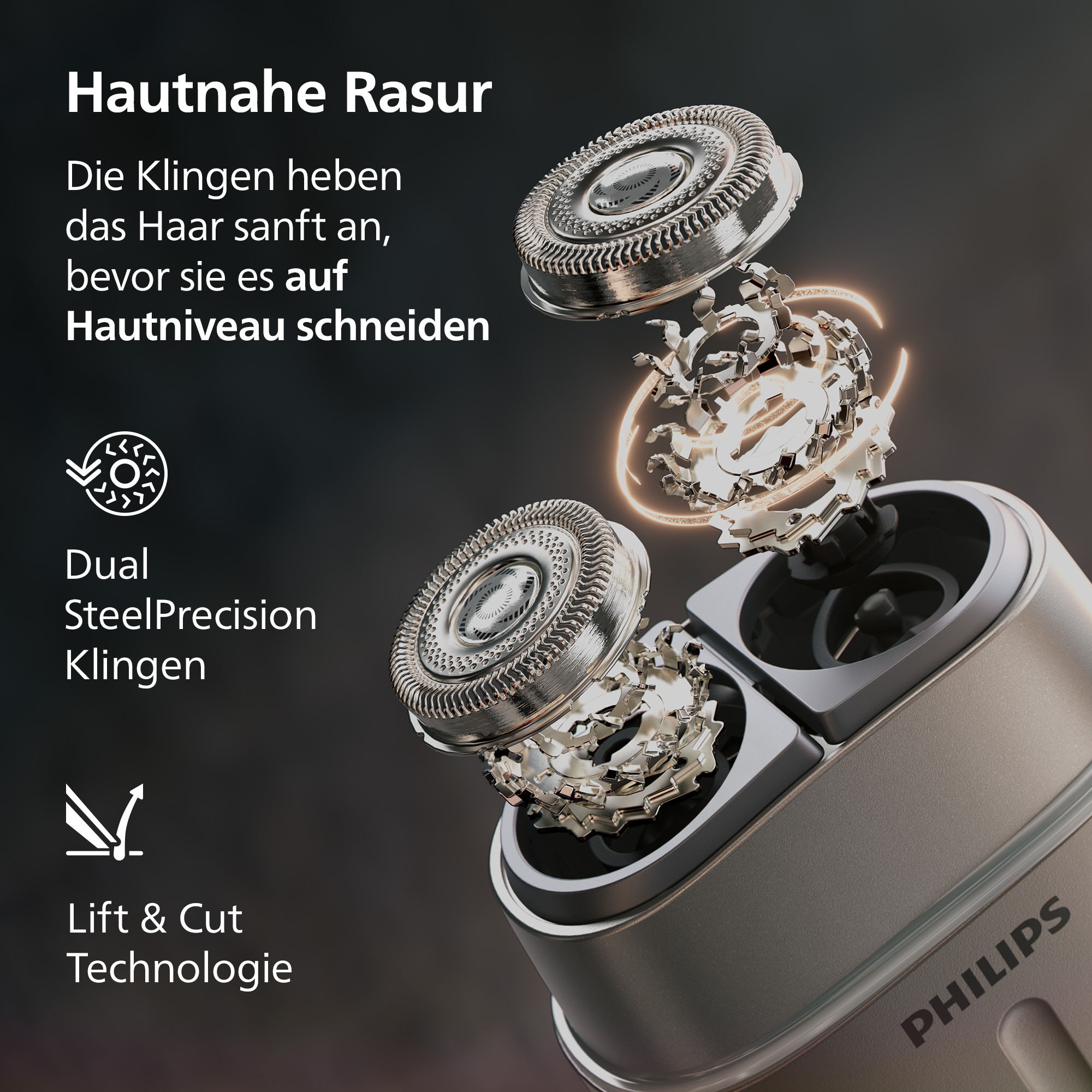 Philips Elektrorasierer »S791/06« 1 Stk. Aufsätze mit Dual SteelPrecision Klingen, 4D Flex Heads, inkl. Nasenhaartrimmer