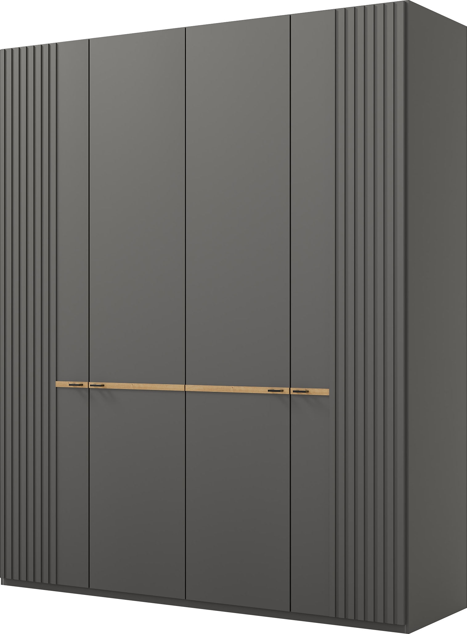 Musterring Drehtürenschrank "Isabelle" Lamellen in Korpusfarbe, Griffe in s günstig online kaufen