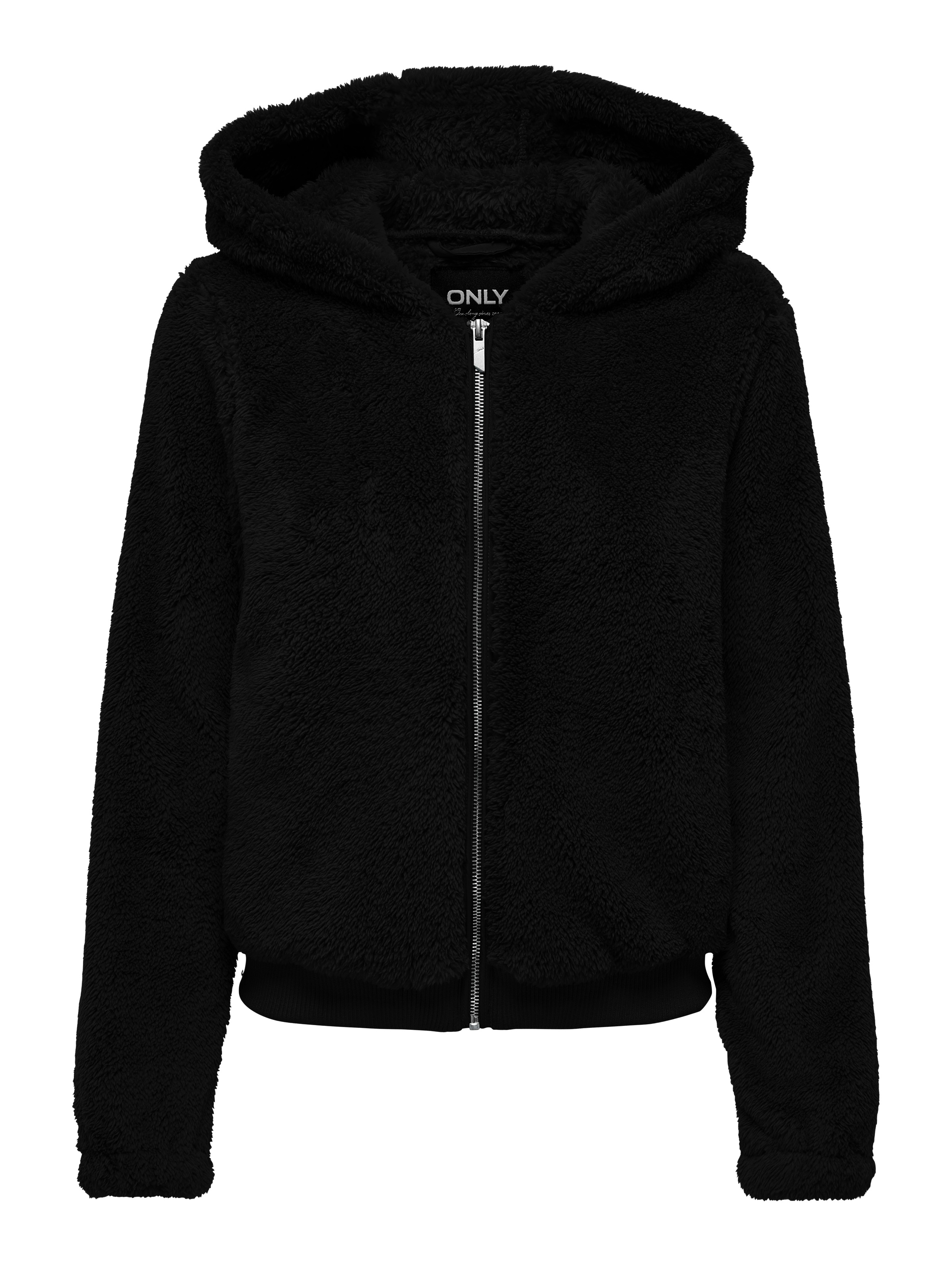 ONLY Kapuzenplüschjacke »ONLNEWANNA CONTACT SHERPA JKT OTW NOOS«, mit Kapuze