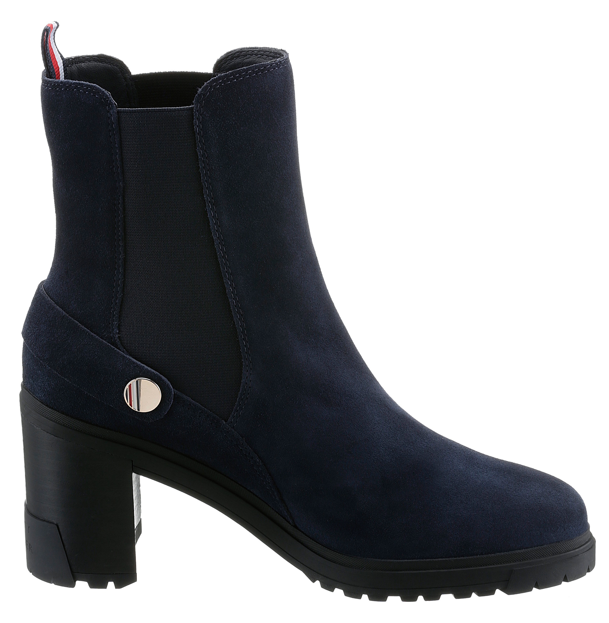 Tommy Hilfiger Chelseaboots »OUTDOOR HIGH HEEL BOOT«, mit Zierriegel