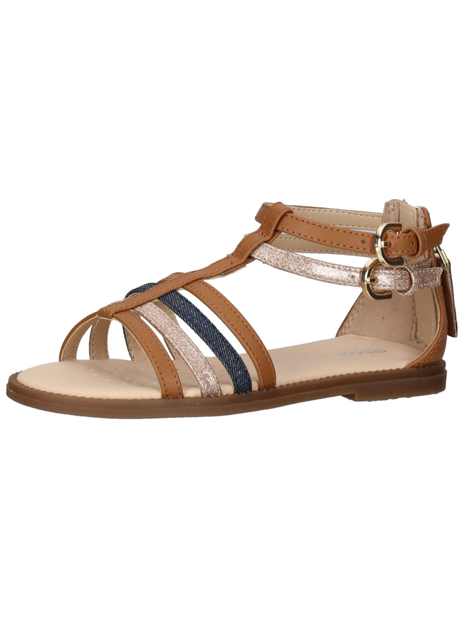 GEOX Riemchensandalette »Sandalen Lederimitat« Cognac 37 37 Verschluss: Schließe