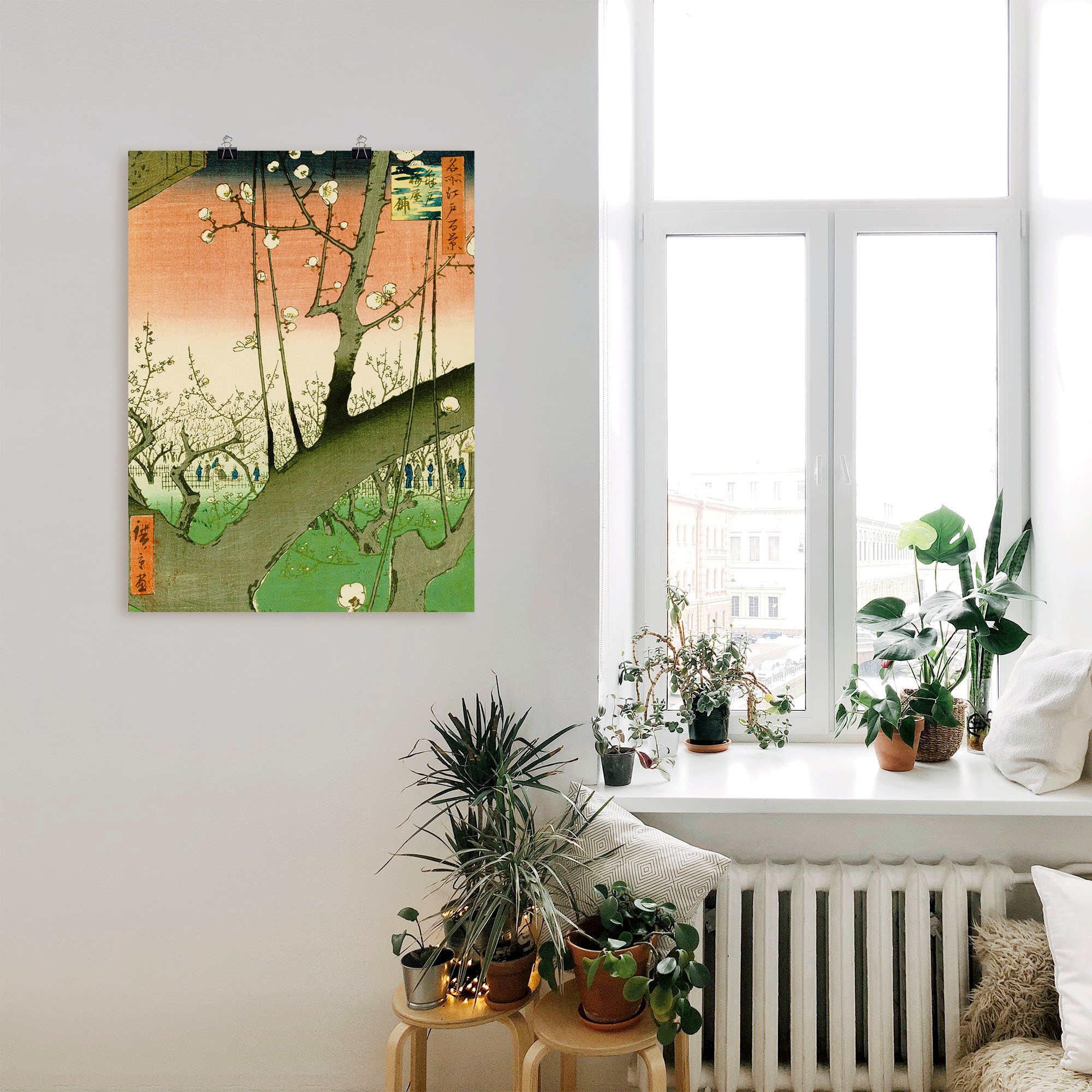 Artland Kunstdruck »Garten mit Pflaumenbäumen«, Bäume, (1 St.), als Leinwandbild, Wandaufkleber oder Poster in versch. Größen
