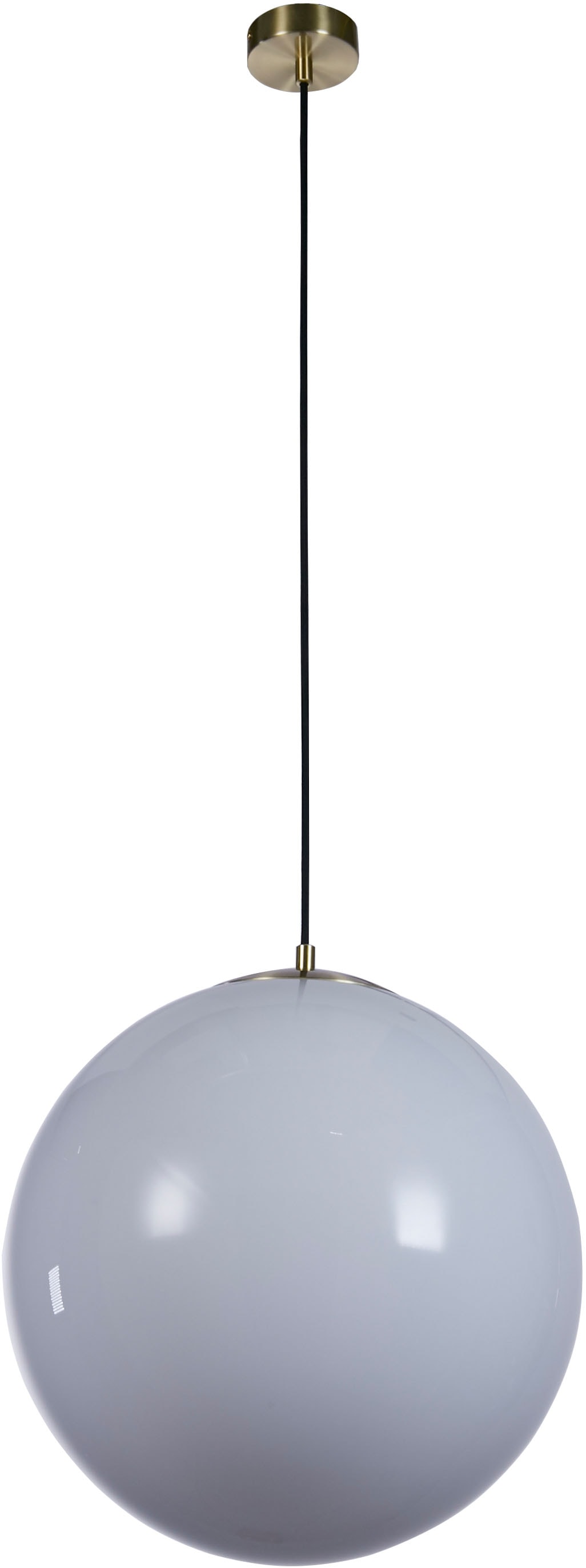 Searchlight Hängeleuchte »Atom II Pendant - Satin Brass & Opal Glass« E27 1 günstig online kaufen