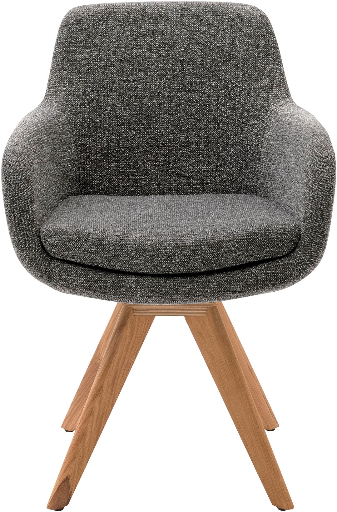 Musterring Esszimmerstuhl »Tavia«, (Set), 2 St., Chenille, Stativgestell Wildeiche massiv, Drehfunktion optional, diverse Farben