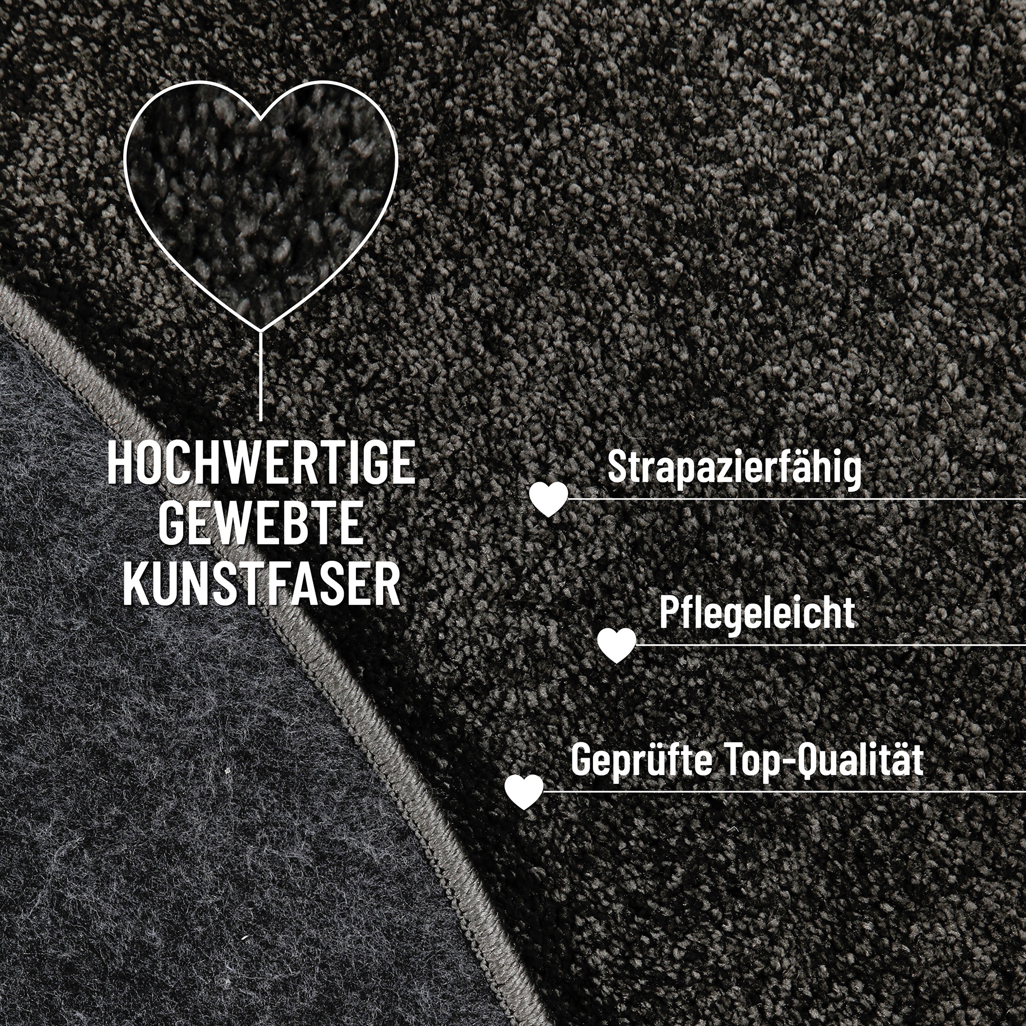 Wecon home Hochflor-Teppich »Manta«, rund, 25 mm Höhe, Langflor, maschinell gewebt, robust, Wohn- & Schlafzimmer, einfarbig
