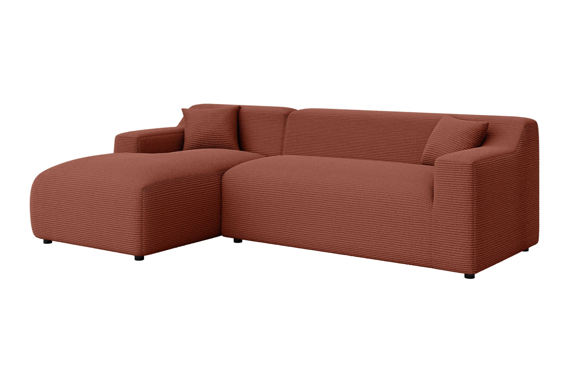 Home affaire Ecksofa »LILLIANA Designsofa, L-Form mit Recamiere rechts/links bestellbar«, L-Form mit Wellenunterfederung, Maße B/T/H: 256/160/76 cm
