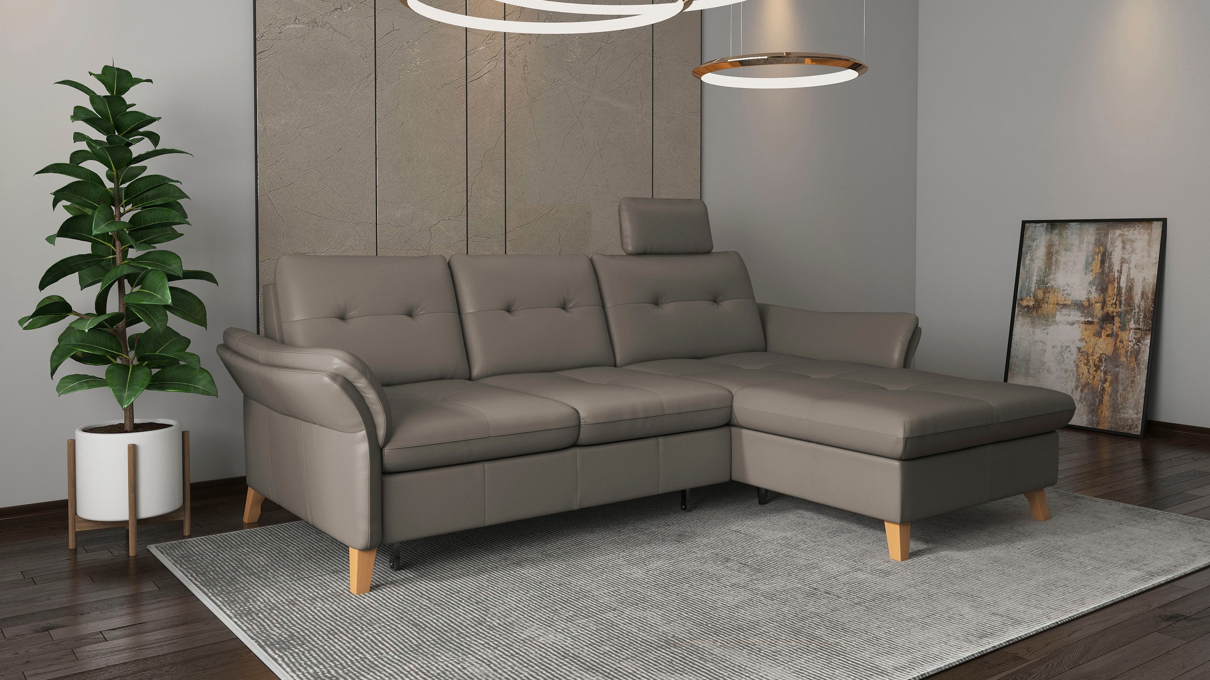 sit&more Ecksofa »Göteborg«, Sitztiefenverstellung und Federkern, wahlweise günstig online kaufen