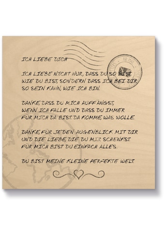 Artland Holzbild »Ich liebe Dich«, Sprüche & Texte, (1 St.) kaufen