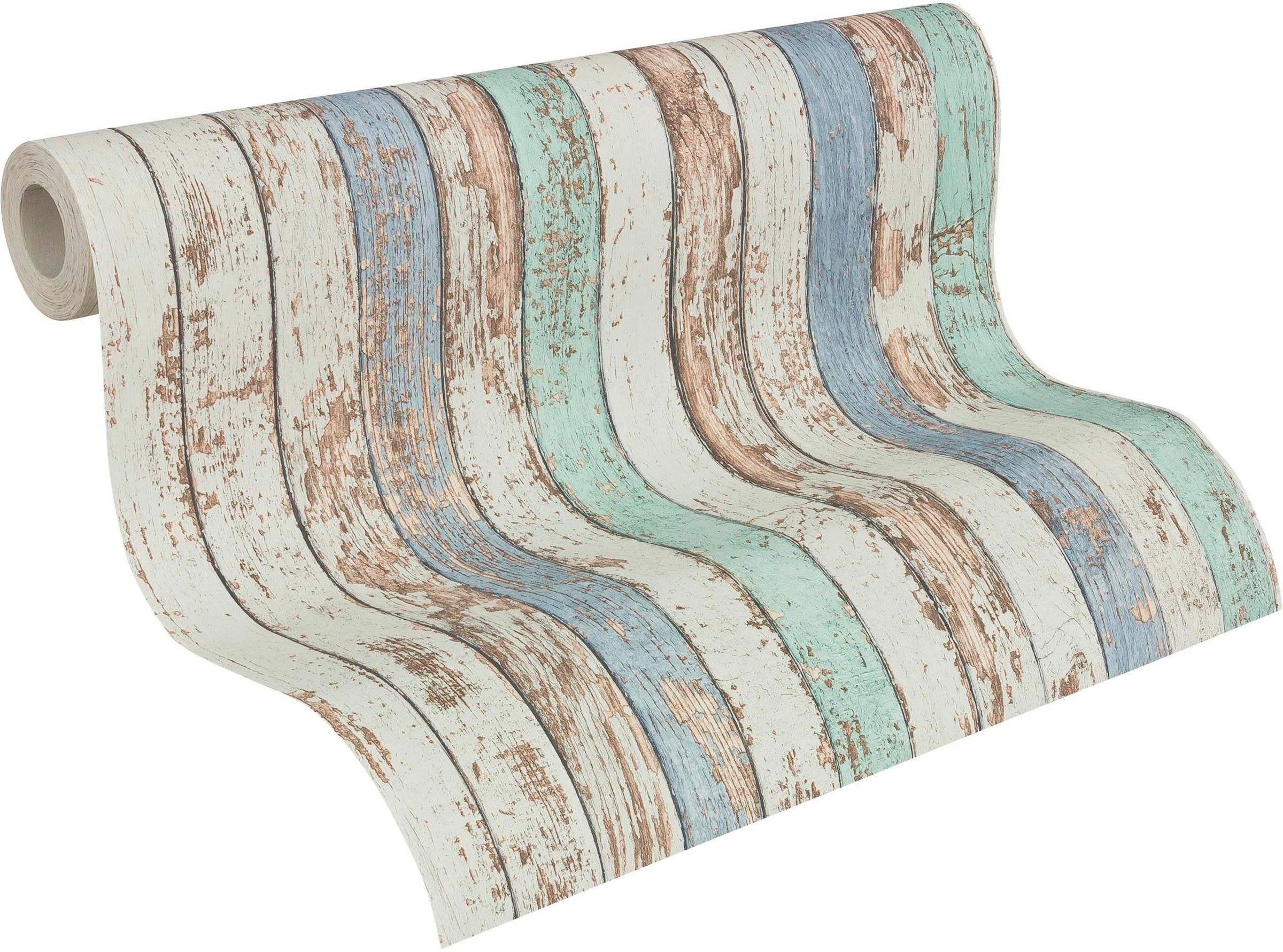 living walls Vliestapete »Best of Wood`n Stone 2nd Edition« Holz | gestreift | realistisch leicht strukturiert Tapete Holzoptik matt leicht strukturiert Tapeten Wohnzimmer modern