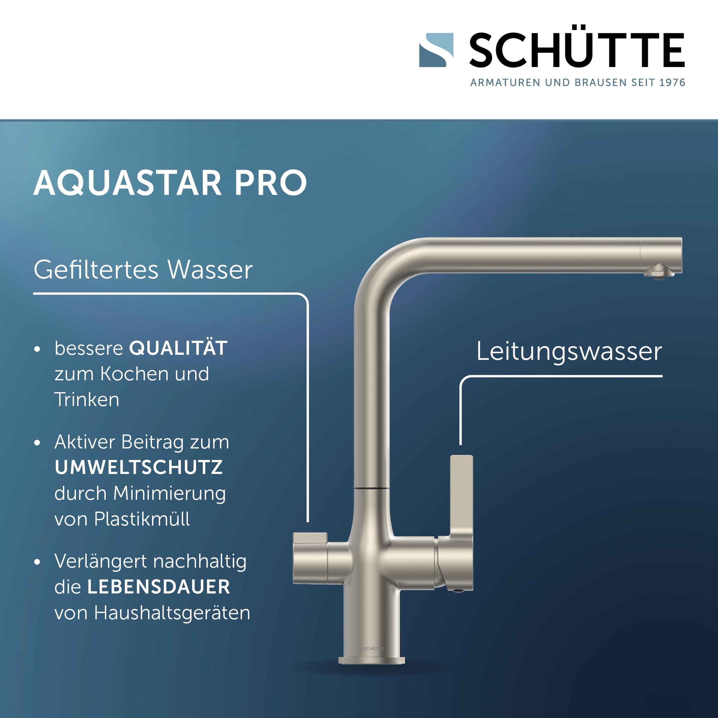 Schütte Spültischarmatur »AQUASTAR PRO«, mit Filtersystem für Trinkwasser, günstig online kaufen