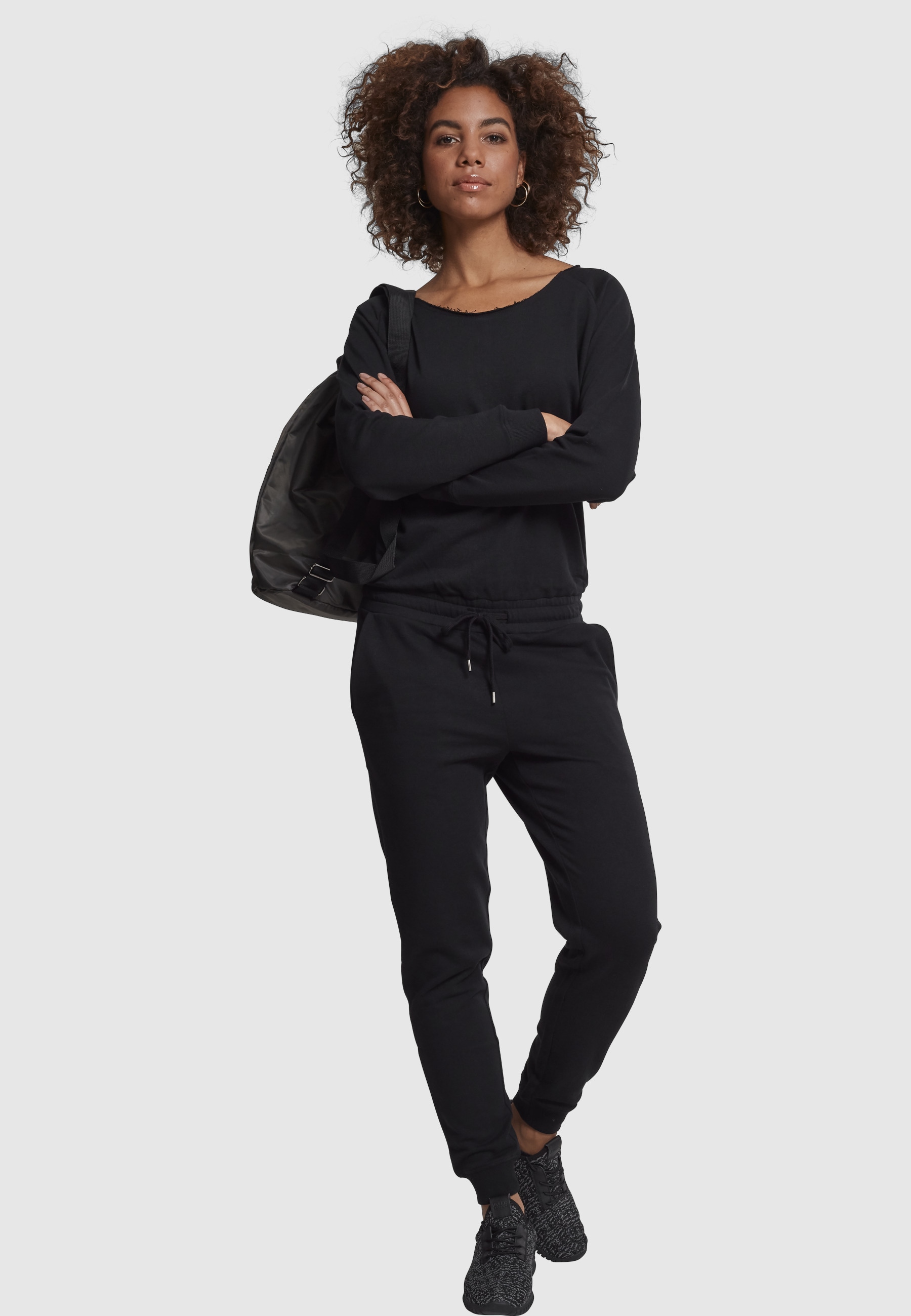 URBAN CLASSICS Jumpsuit »Urban Classics Damen Ladies Long Sleeve Terry Jumpsuit« 1 Stk.