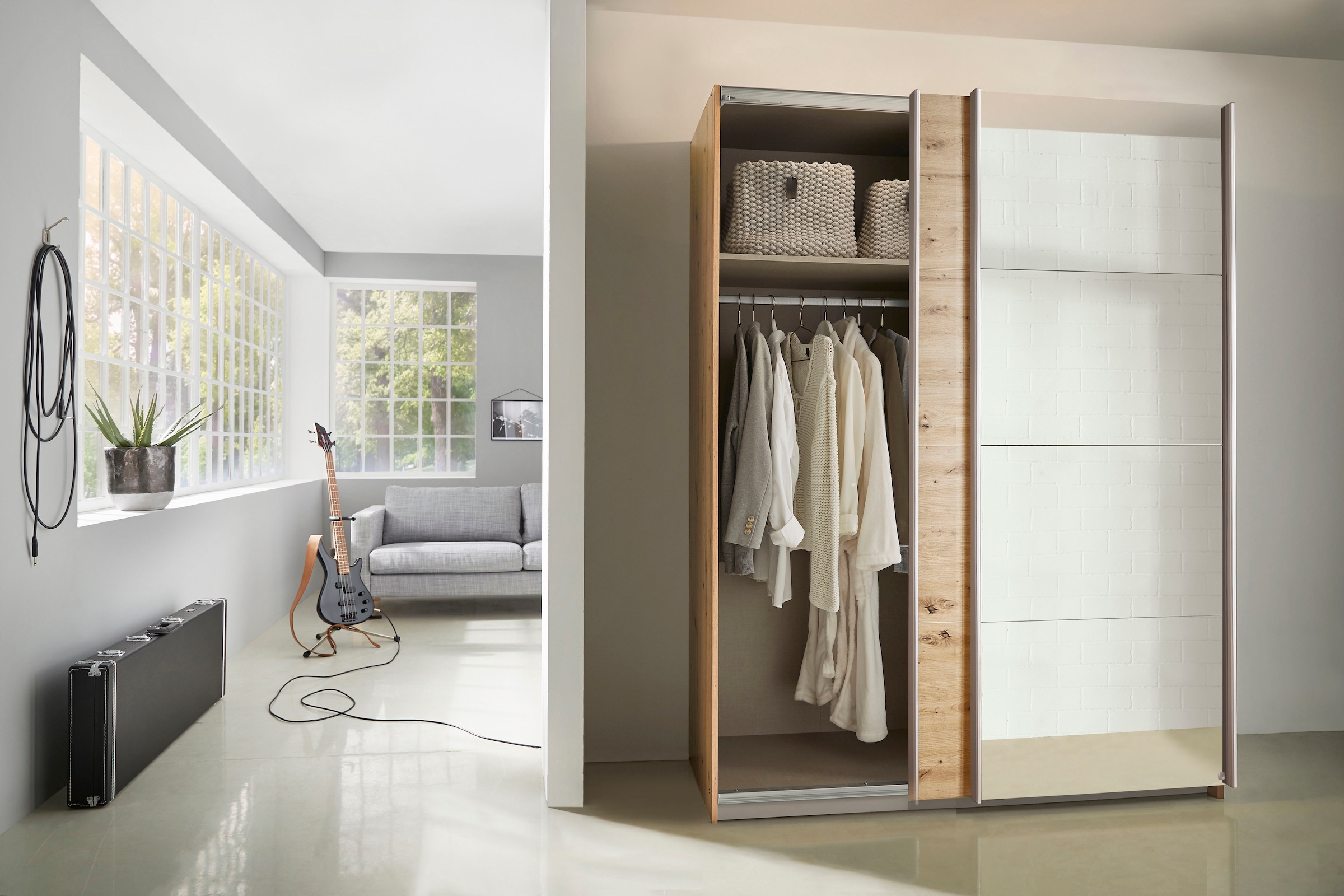 rauch Schwebetürenschrank »Subito Kleiderschrank Bestseller« Dekor- & Spiegelelemente B 136 & 181 - Höhe 197 cm - MADE IN GERMANY